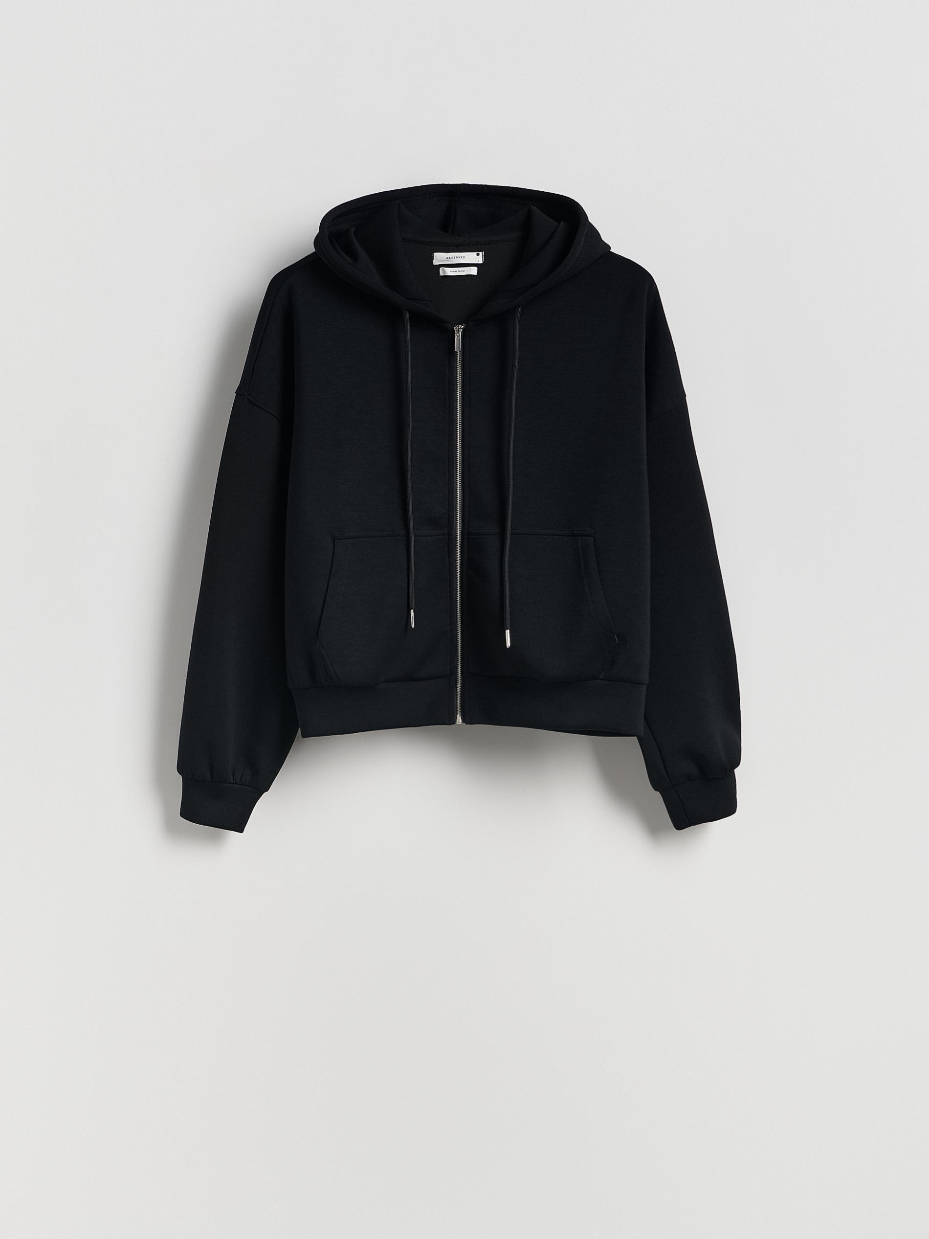 Black Oversized Sweatshirt, Black, large image number 4