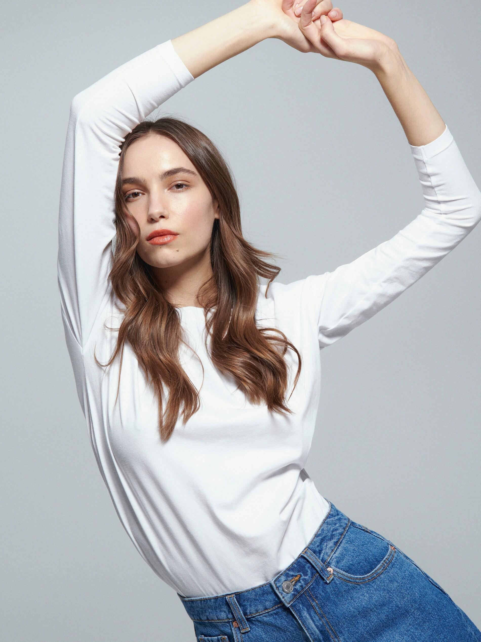 White Knitted blouse, , large image number 0