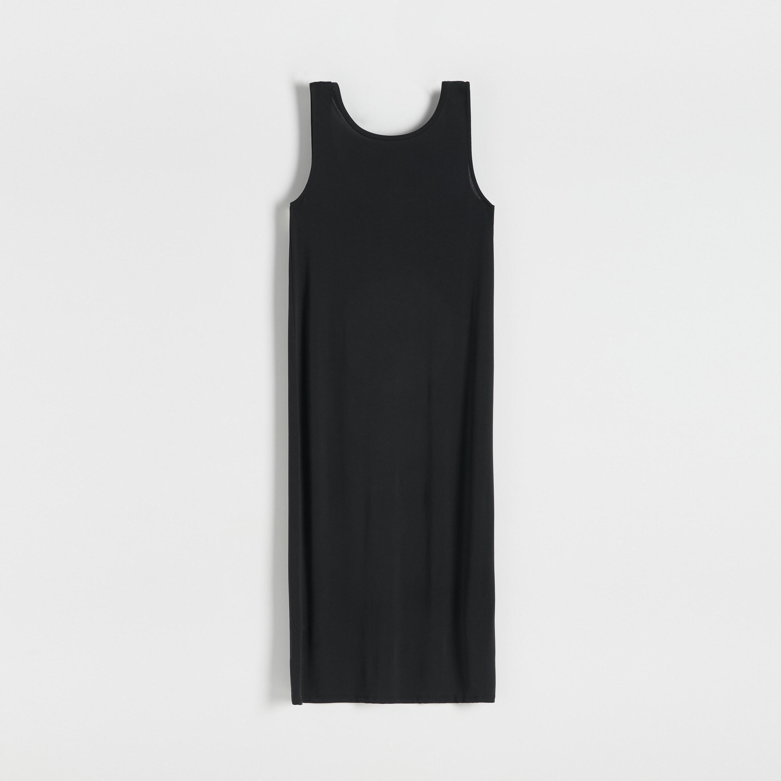 Black Modal Rich Midi Dress, , large image number 3