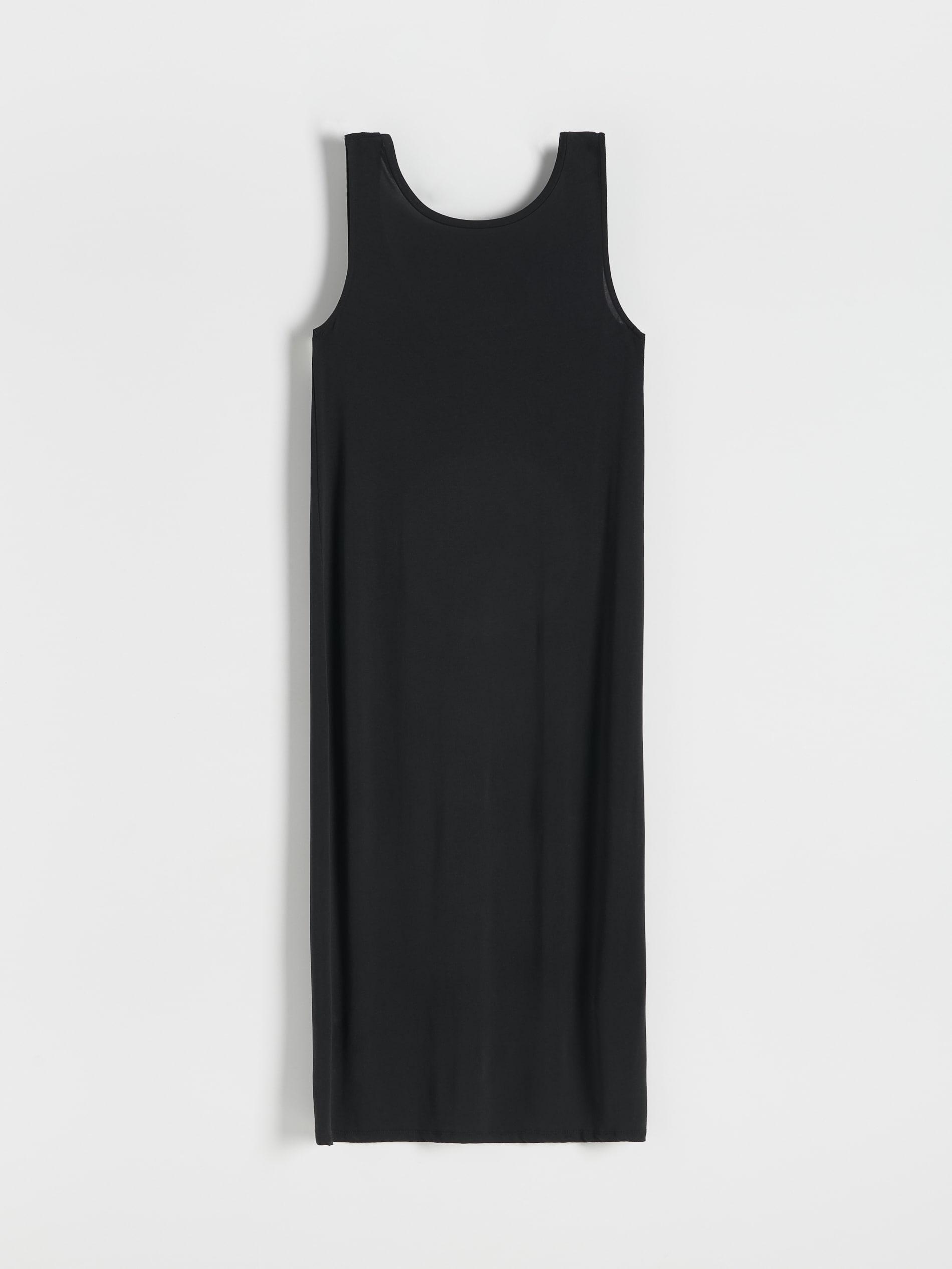 Black Modal Rich Midi Dress, , large image number 7
