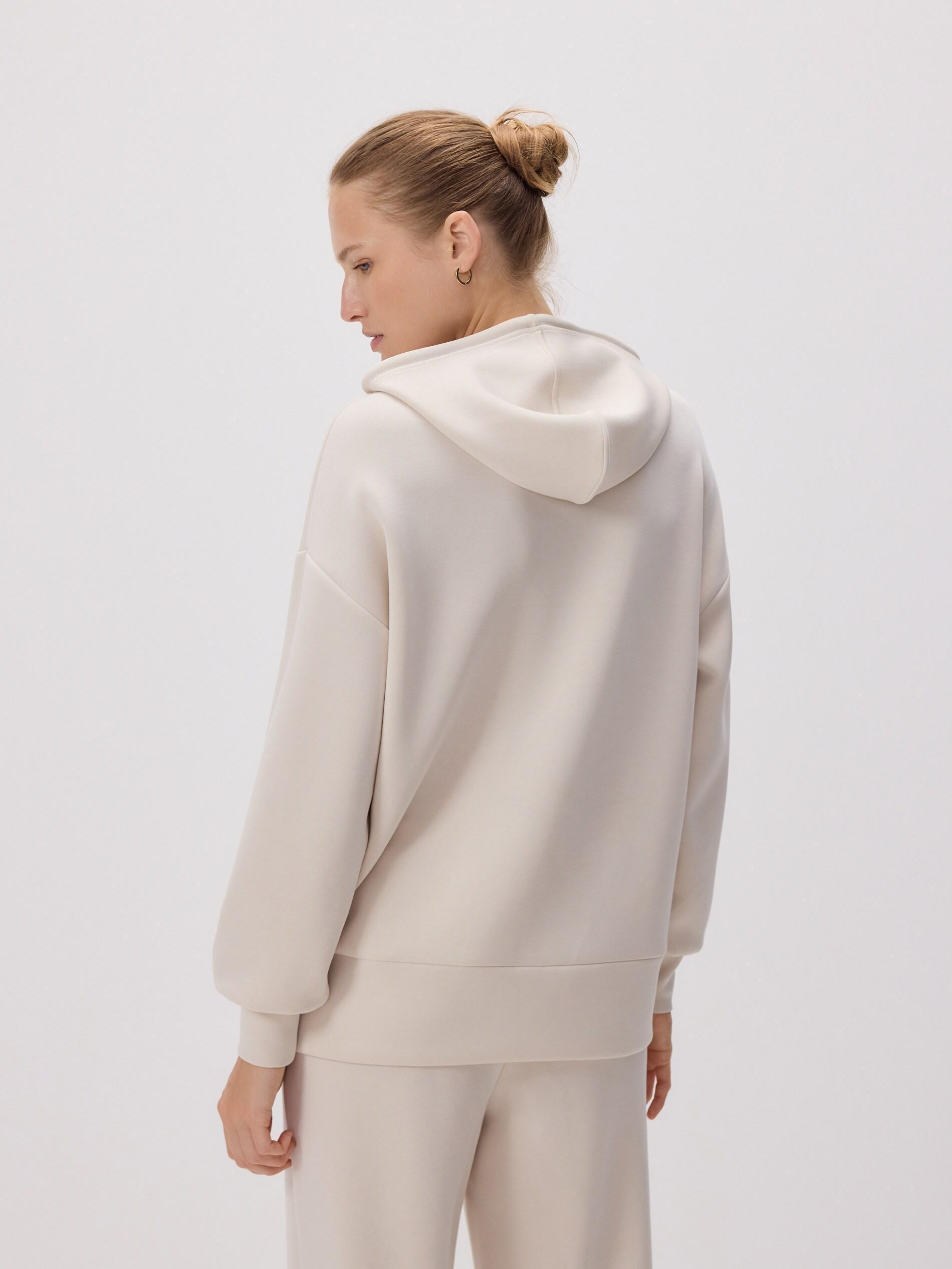 BEIGE Plain sweatshirt with modal, Beige, large image number 3