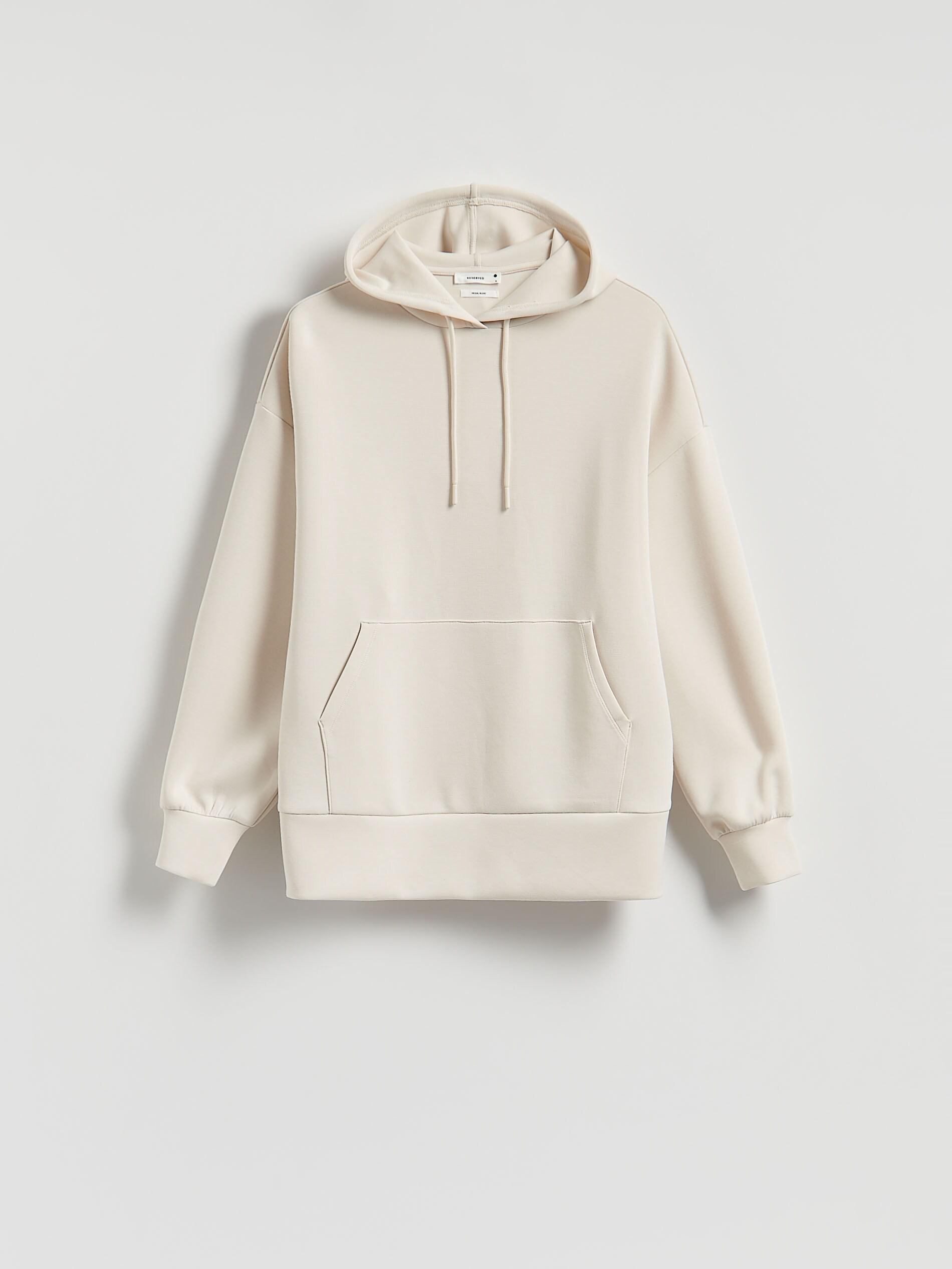 BEIGE Plain sweatshirt with modal, Beige, large image number 4