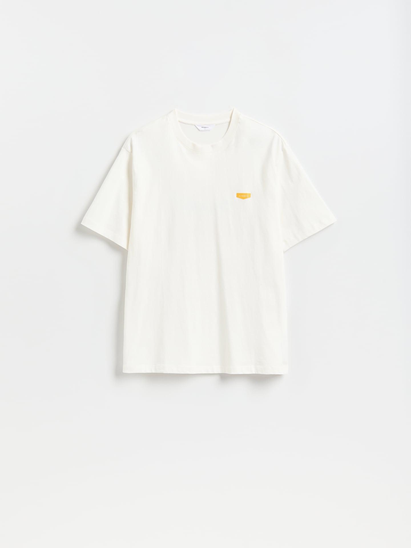 Cream Relaxed Fit T-Shirt With Back Print, Ivory, large image number 3