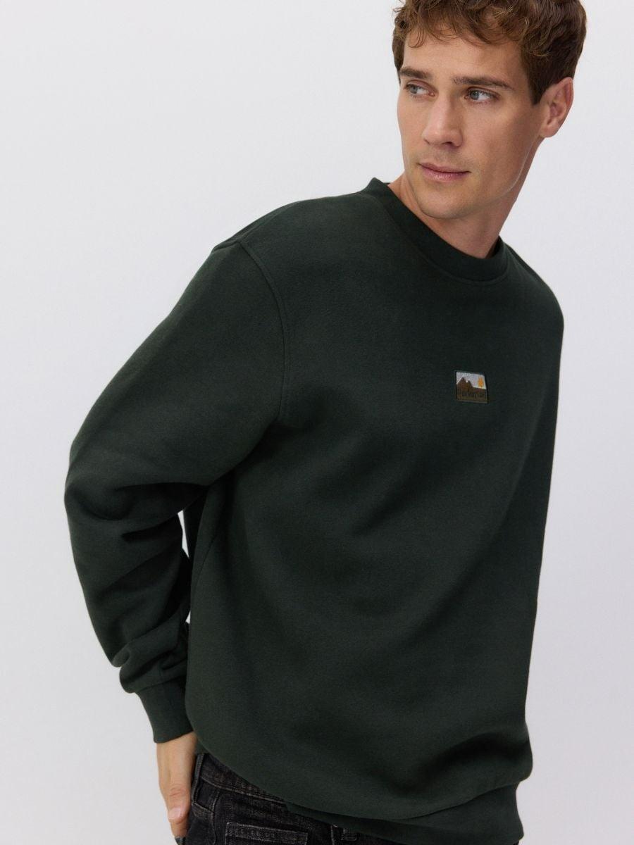 Gren Sweatshirt With Patch, , large image number 1