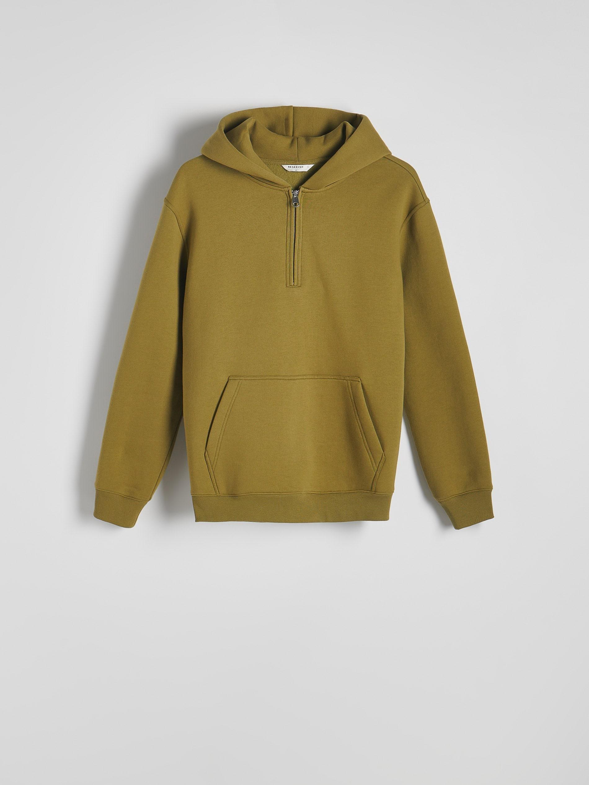 BROWNISH GREEN Cotton hoodie, , large image number 4