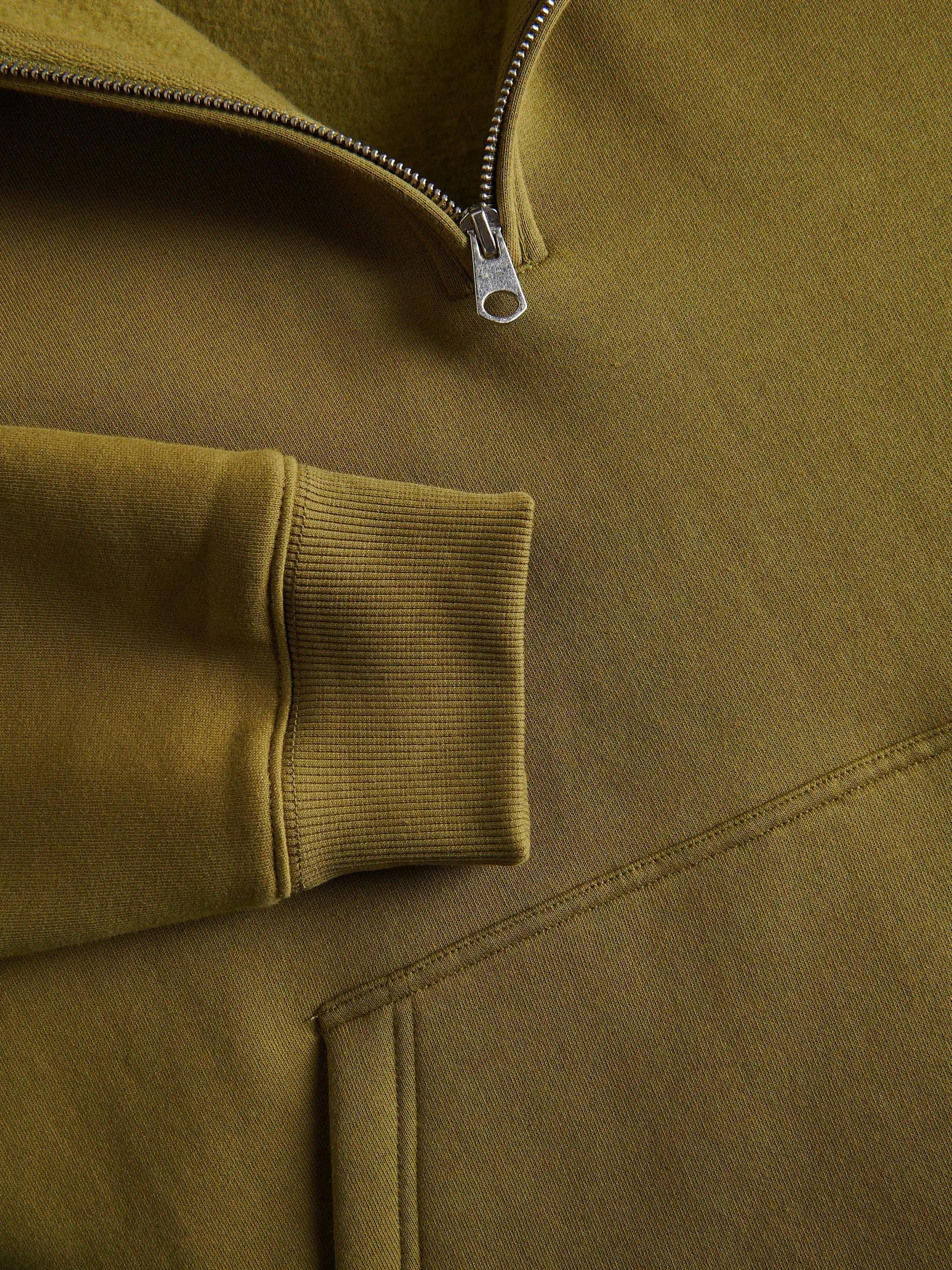 BROWNISH GREEN Cotton hoodie, , large image number 5