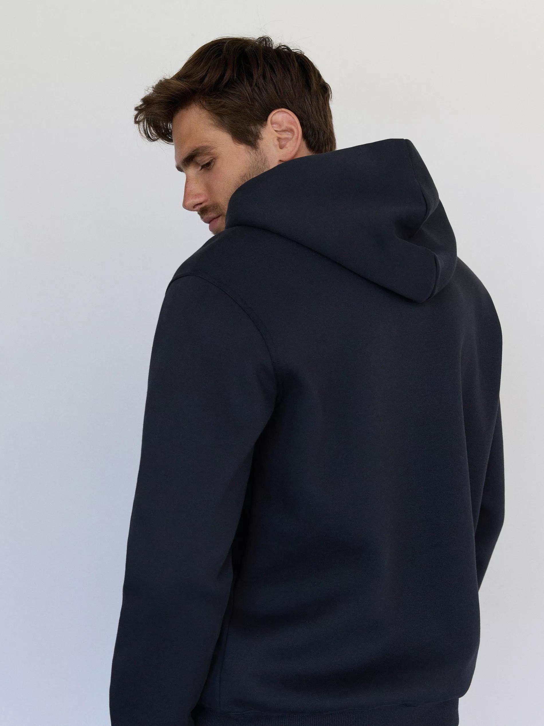 DARK GREY Cotton hoodie, , large image number 3