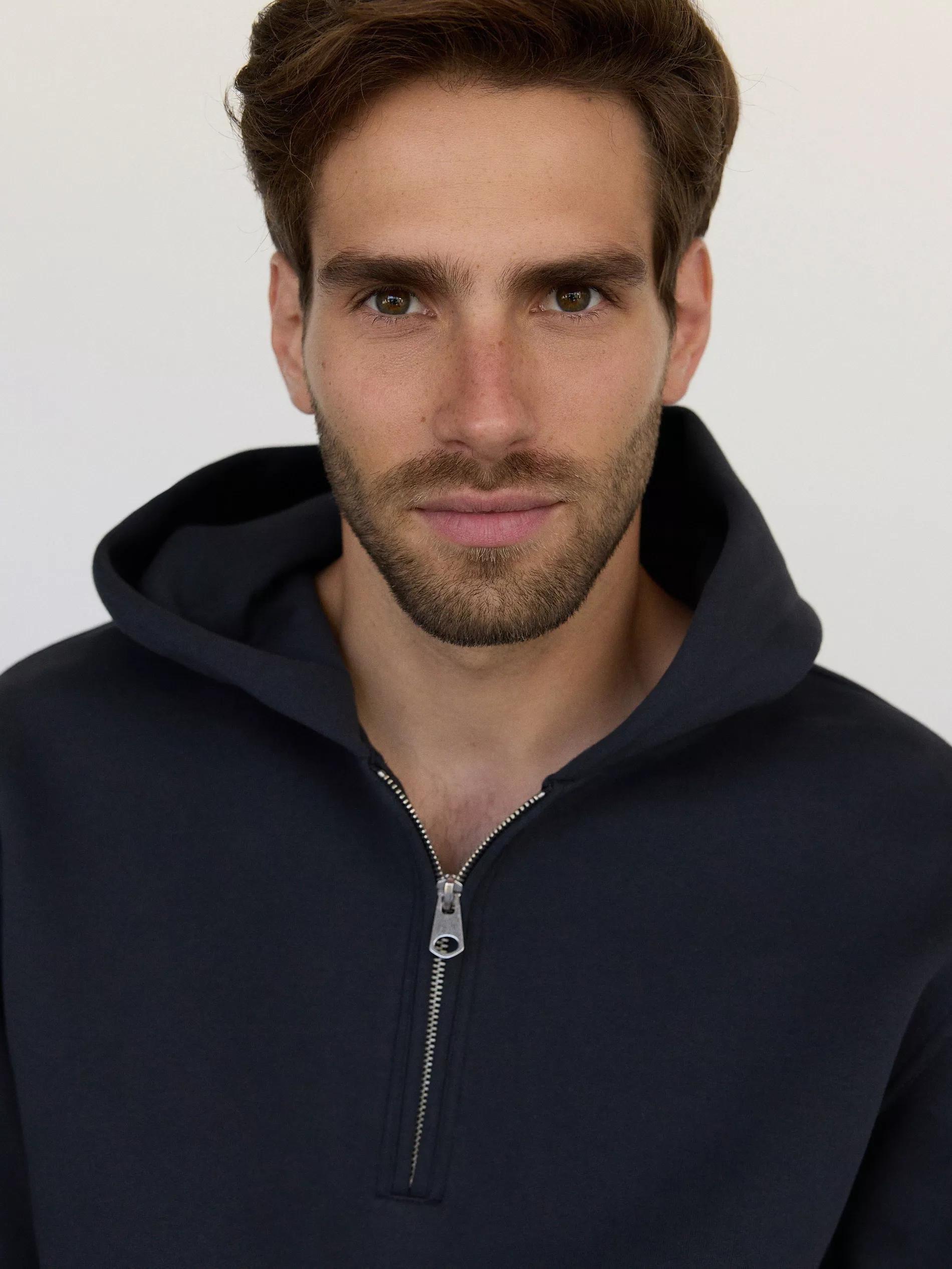 DARK GREY Cotton hoodie, , large image number 4