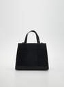 Reserved - Black Faux Leather Bag