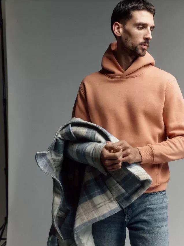 Orange Simple Hooded Jacket, , large image number 0