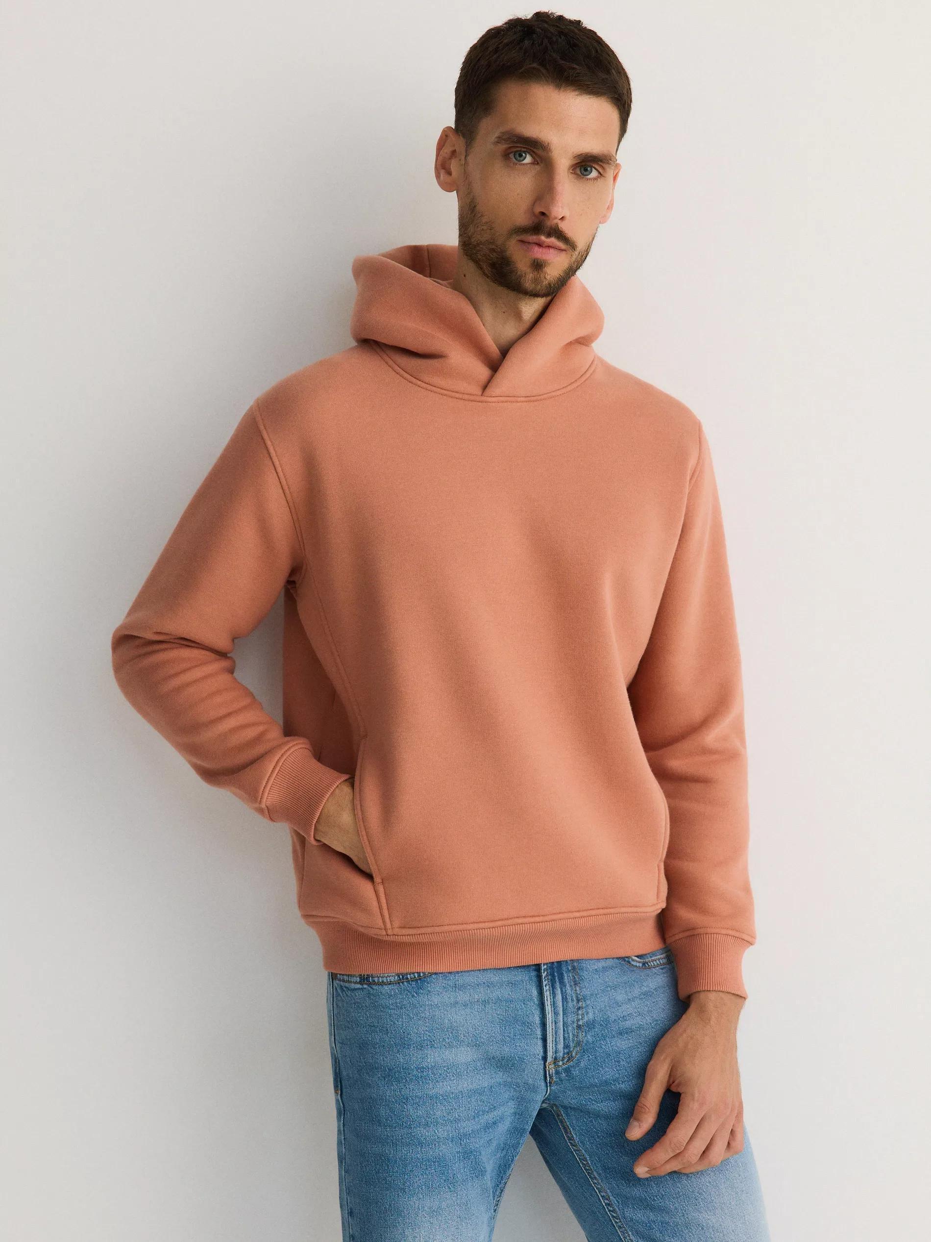 Orange Simple Hooded Jacket, , large image number 3