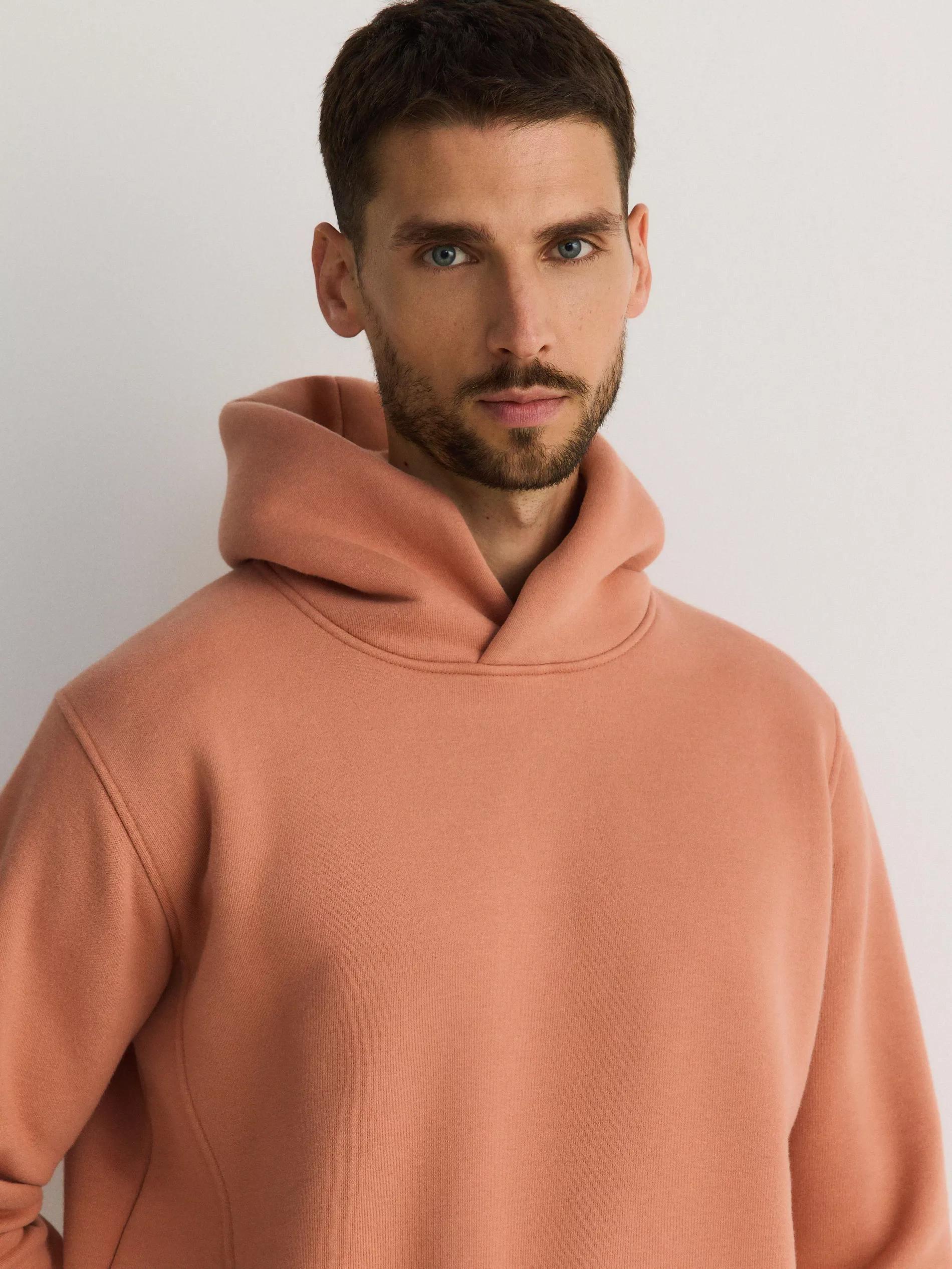 Orange Simple Hooded Jacket, , large image number 4
