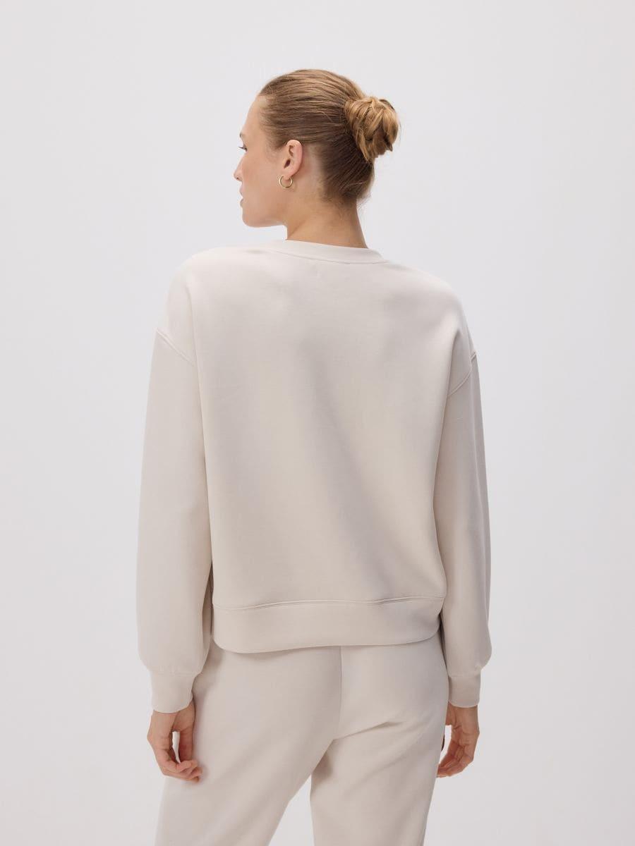 Beige Sweater In A Modal Mix, , large image number 1