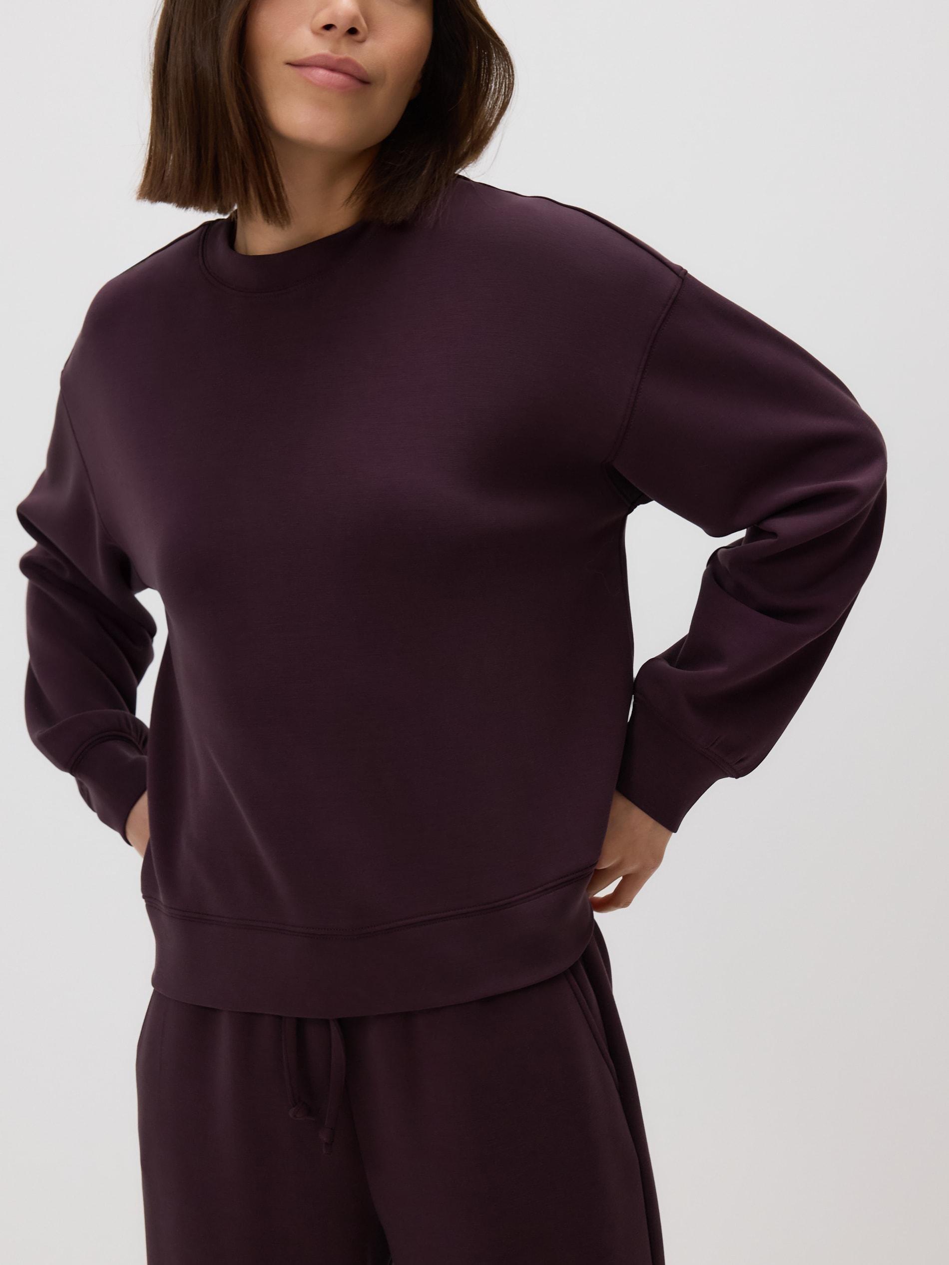 Purple Modal Blend Sweatshirt, Purple, medium