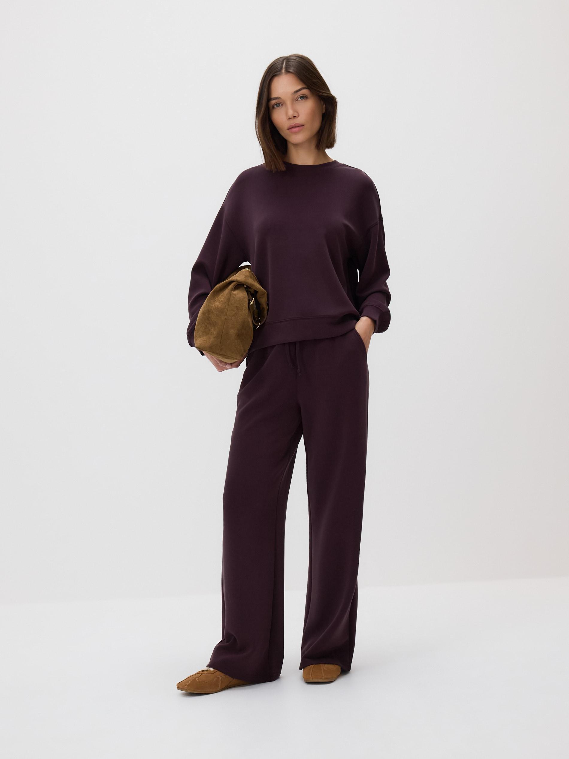 Purple Modal Blend Sweatshirt, Purple, medium