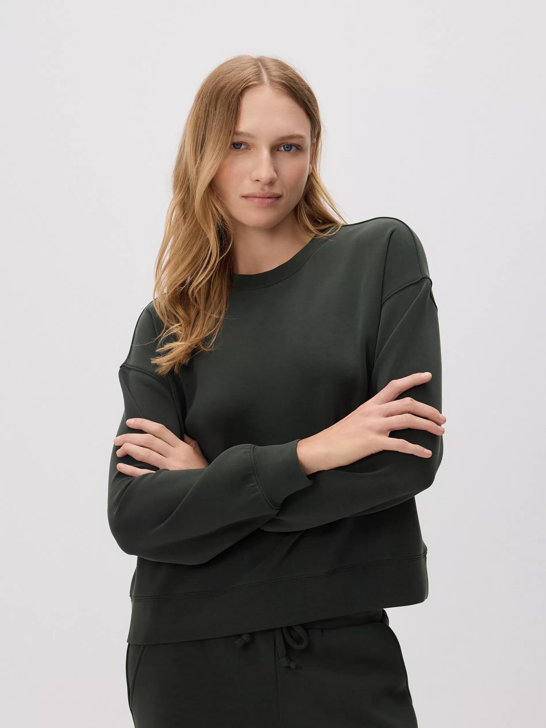 Green Modal Blend Sweatshirt, , large image number 2