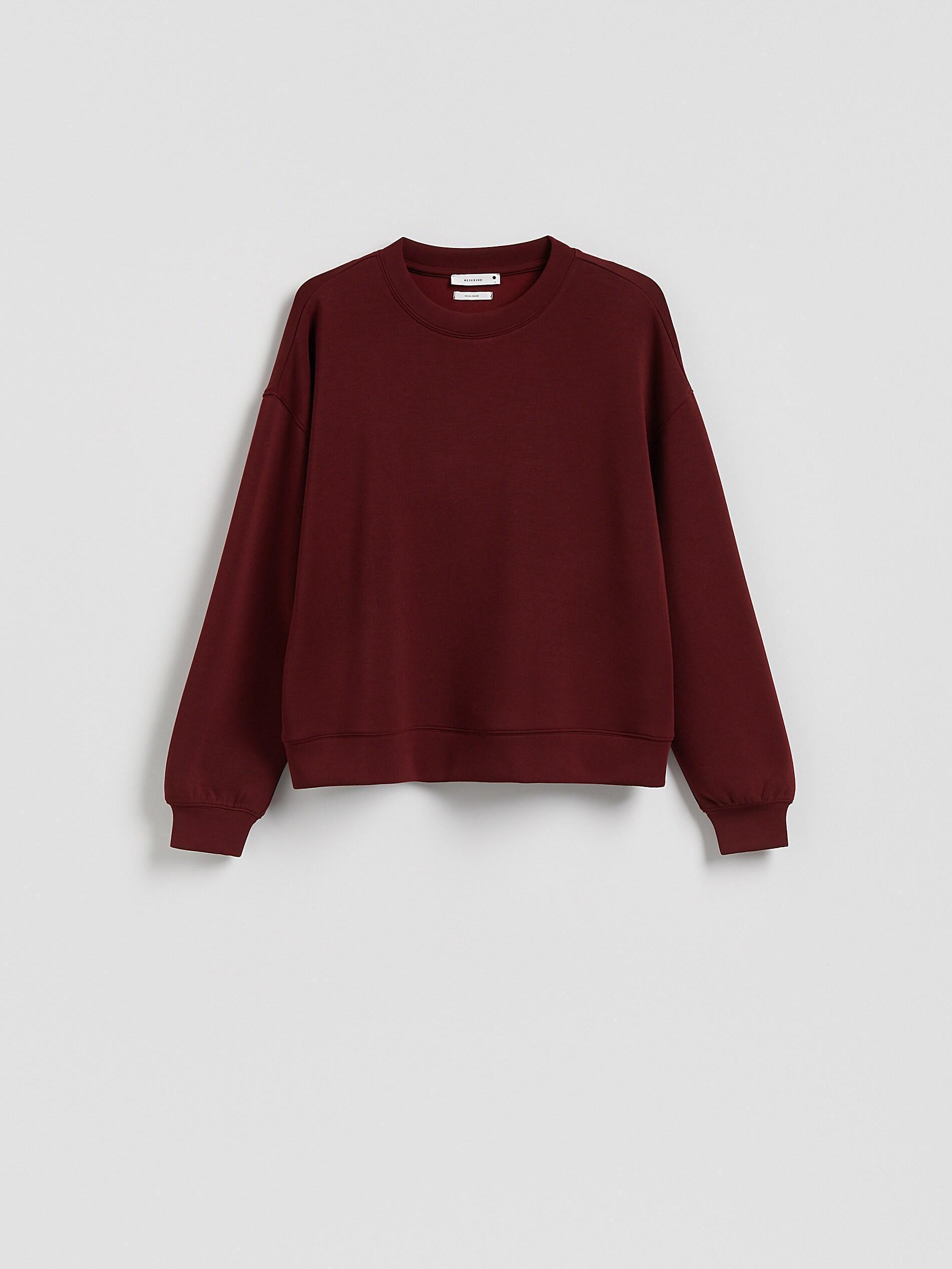 MAROON Modal blend sweatshirt, Burgundy, large image number 5