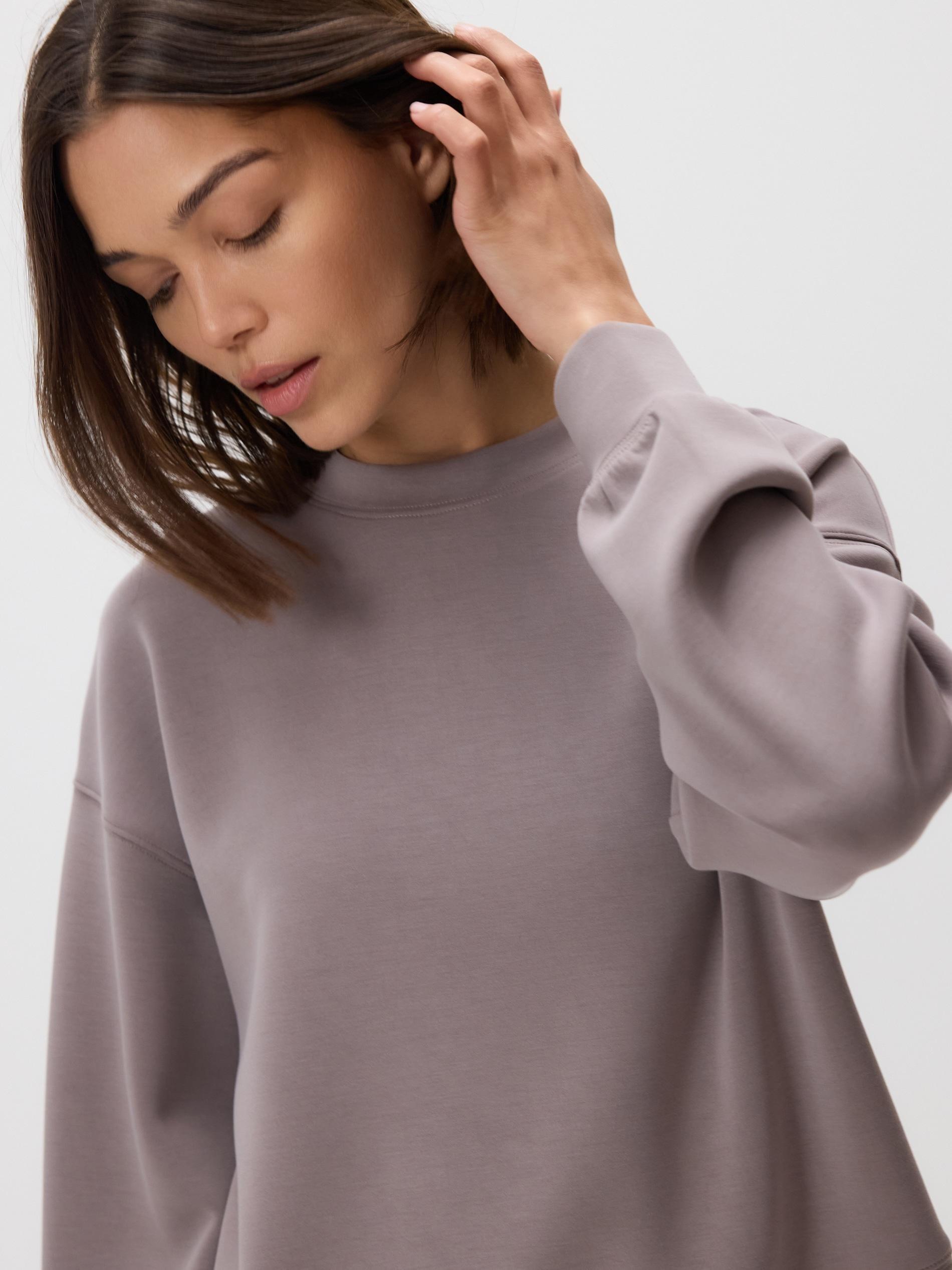 Brown Modal Blend Sweatshirt, Brown, medium