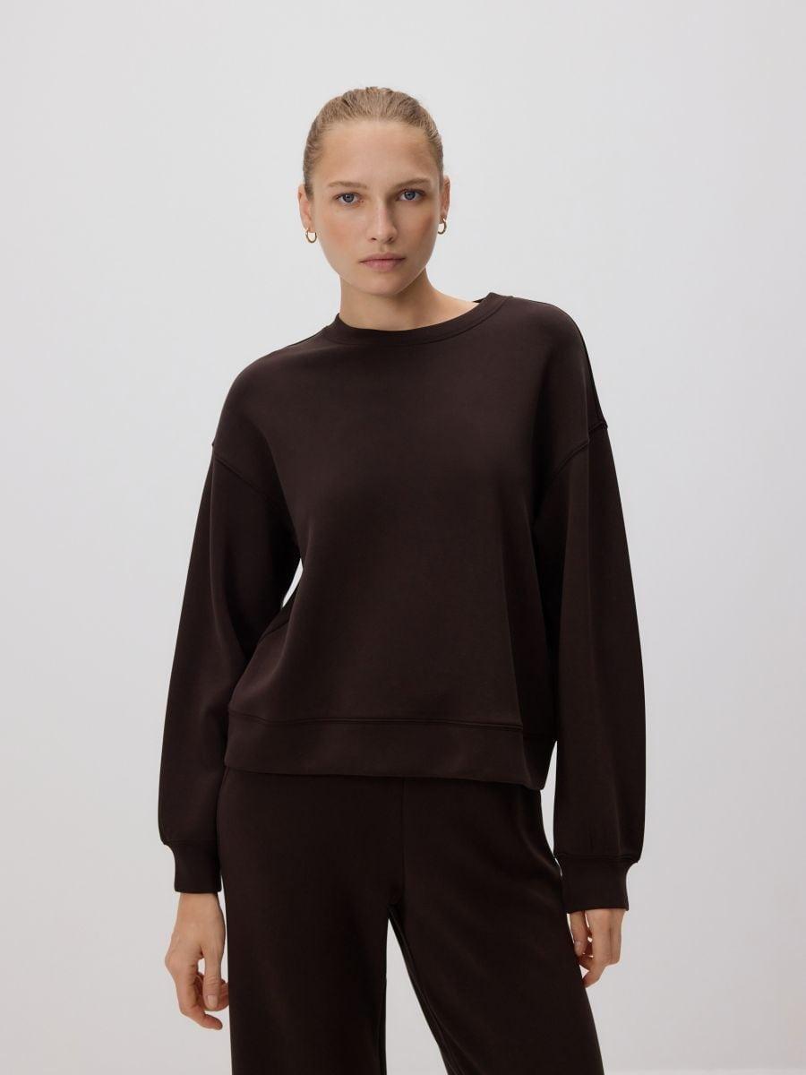 Brown Sweater In A Modal Mix, , large image number 0