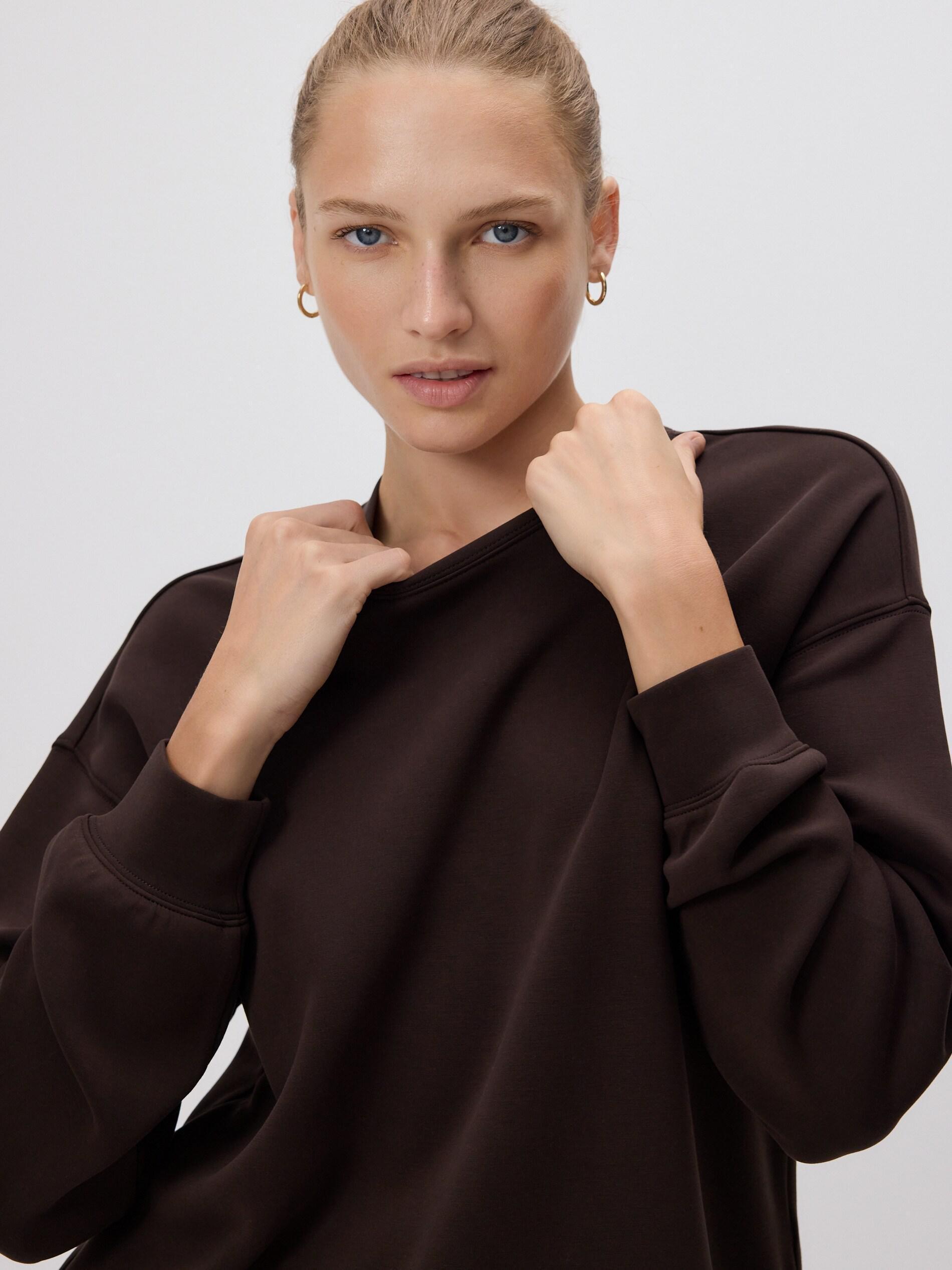 Brown Modal Blend Sweatshirt, Brown, large image number 7