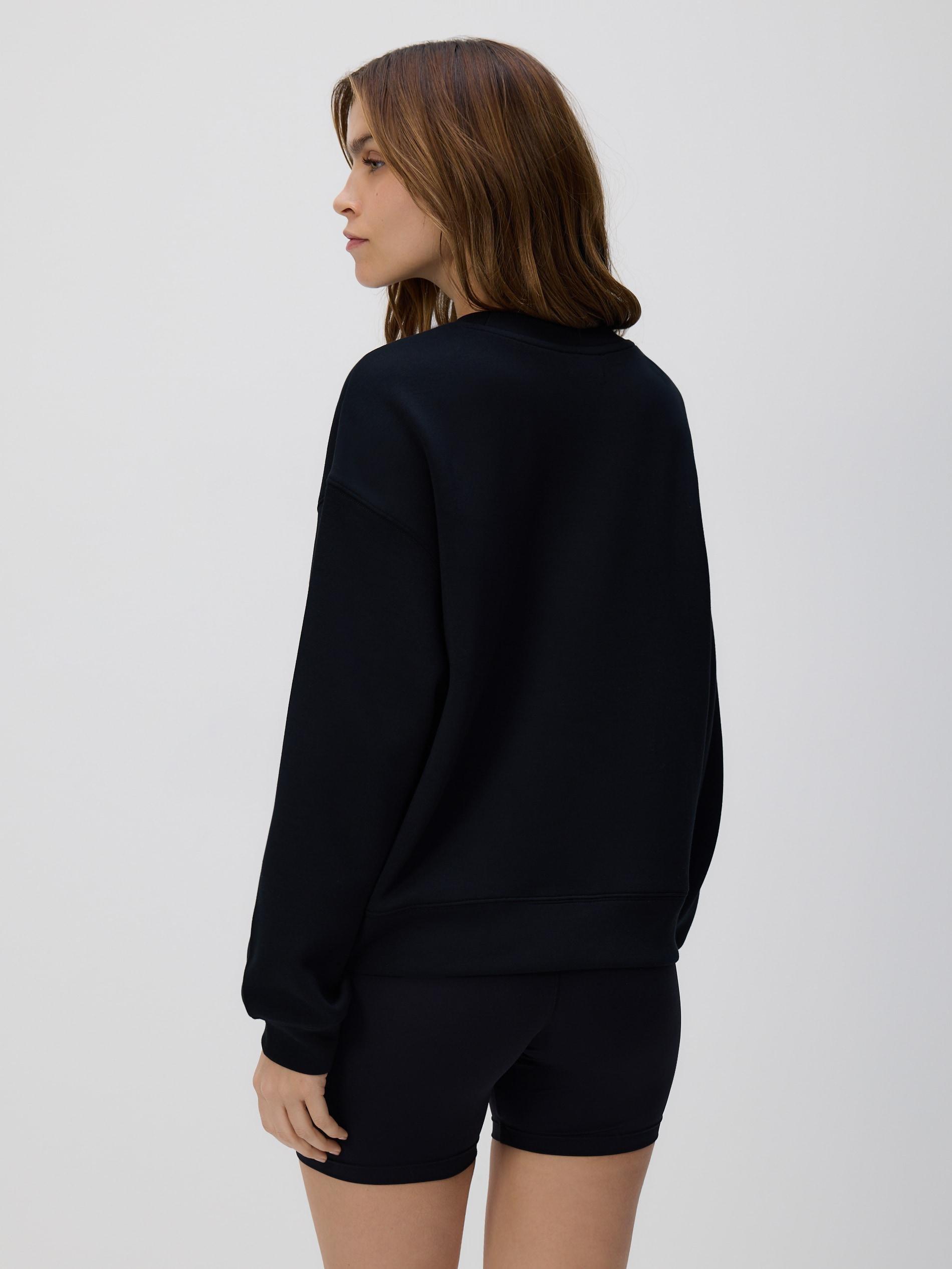 Black Modal Blend Sweatshirt, Black, large image number 1