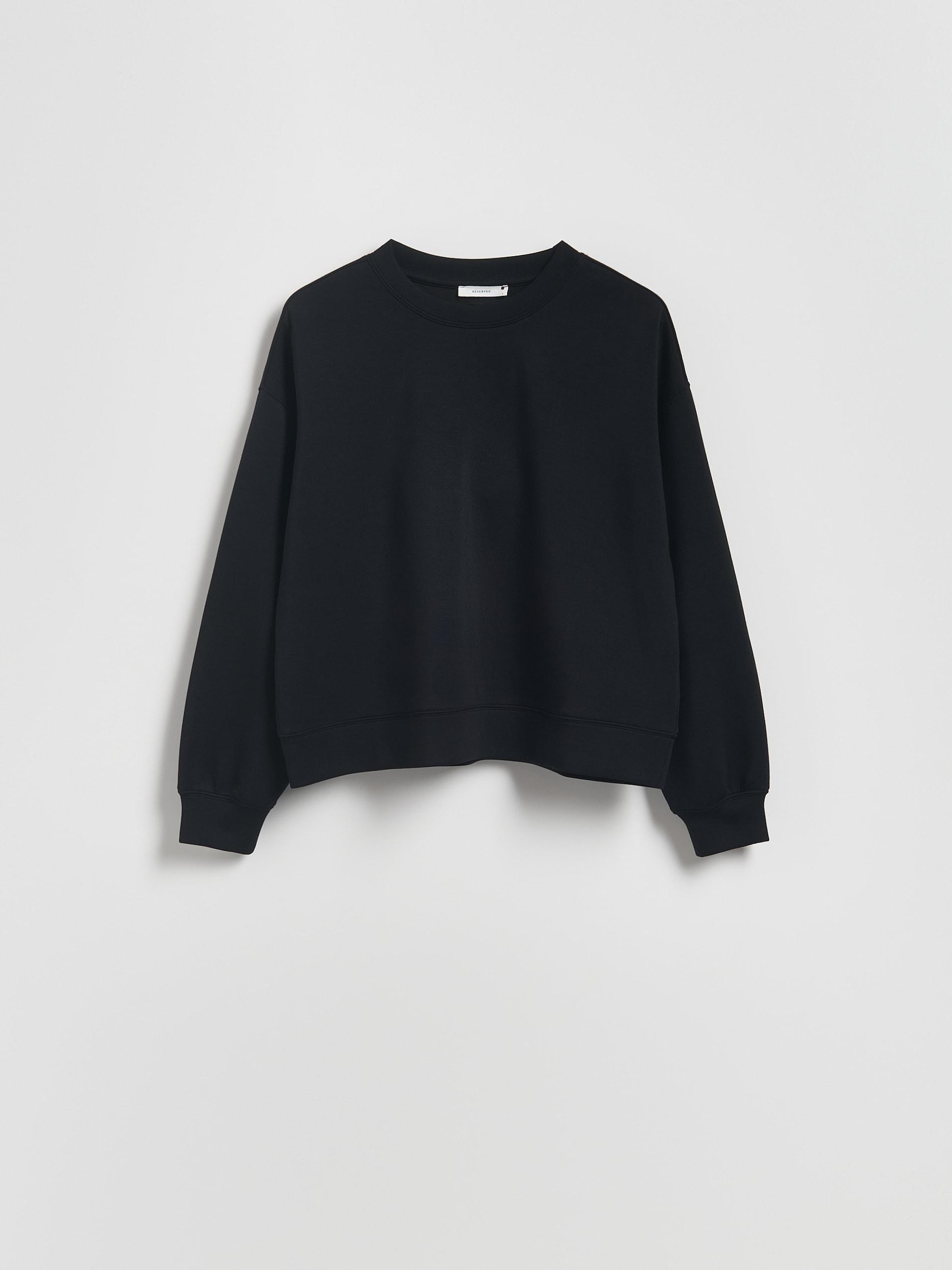 Black Modal Blend Sweatshirt, Black, large image number 4