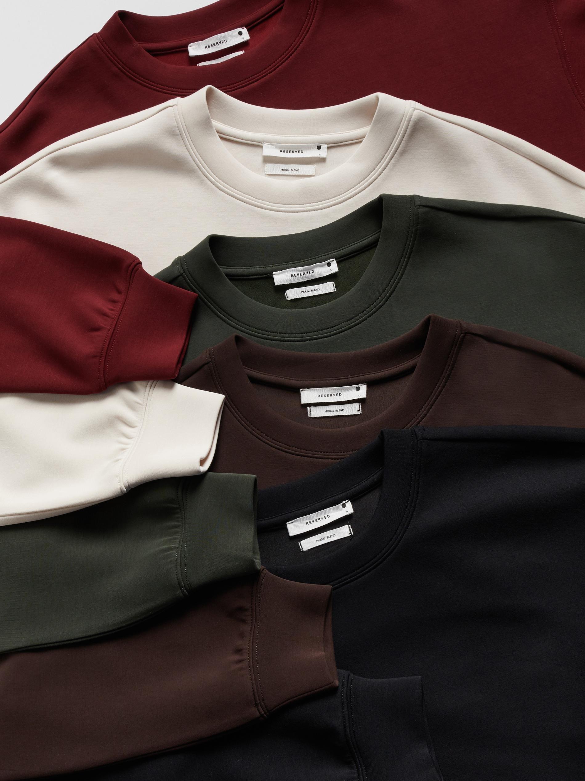 Black Modal Blend Sweatshirt, Black, large image number 5