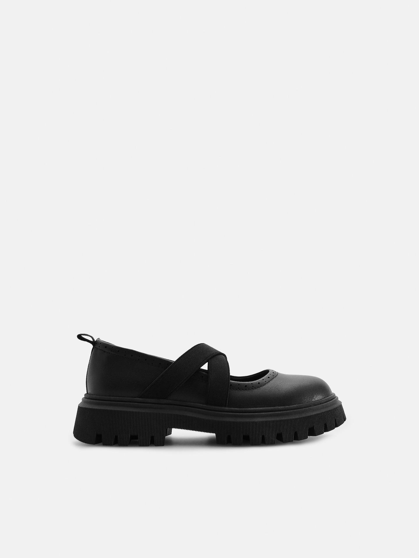 Black Leather Loafers, Black, large image number 0