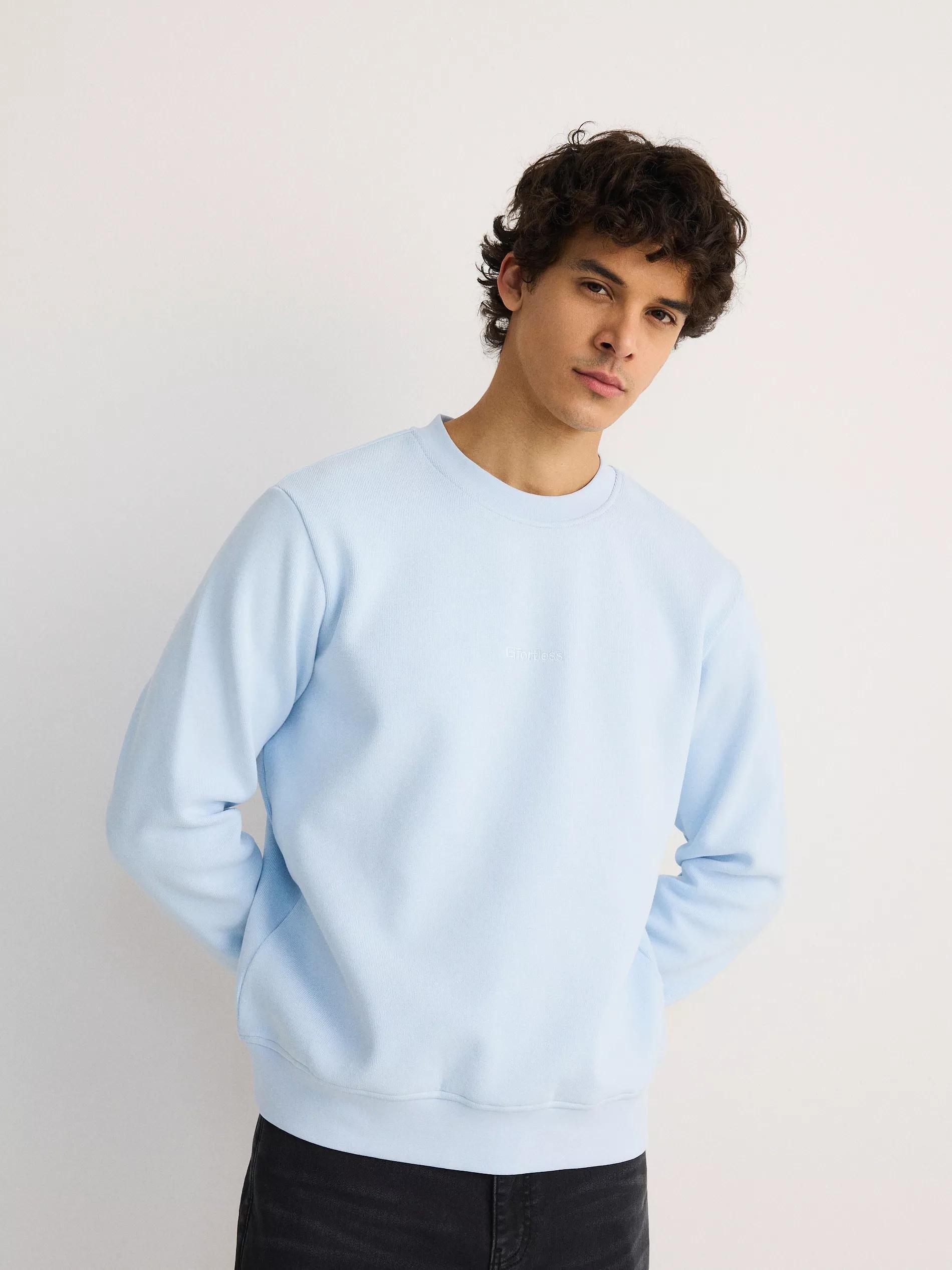 Blue Sports Blouse With Embroidery, Blue, large image number 1