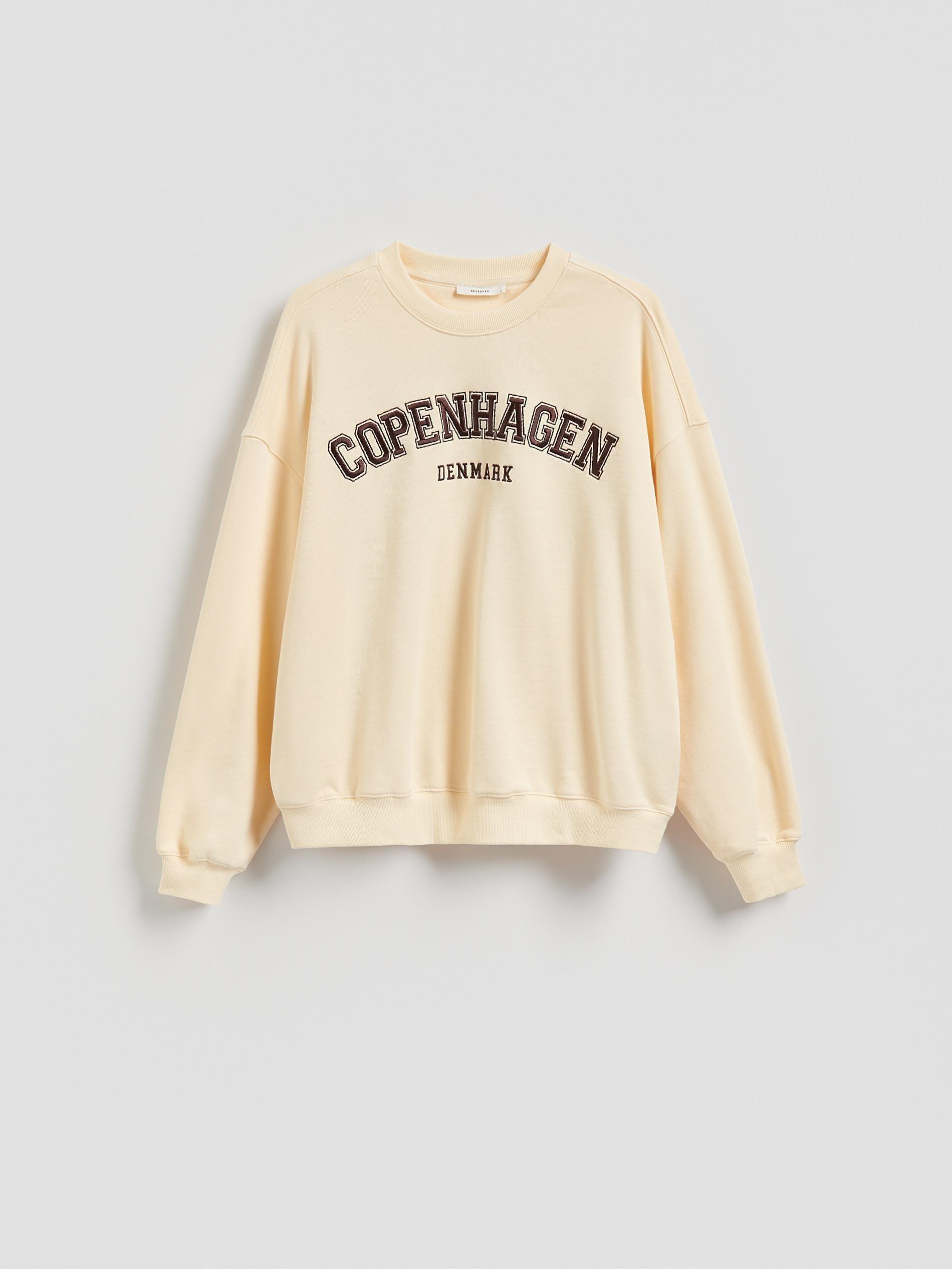 Yellow Hoodie With Embroidered Slogan, Yellow, large image number 4