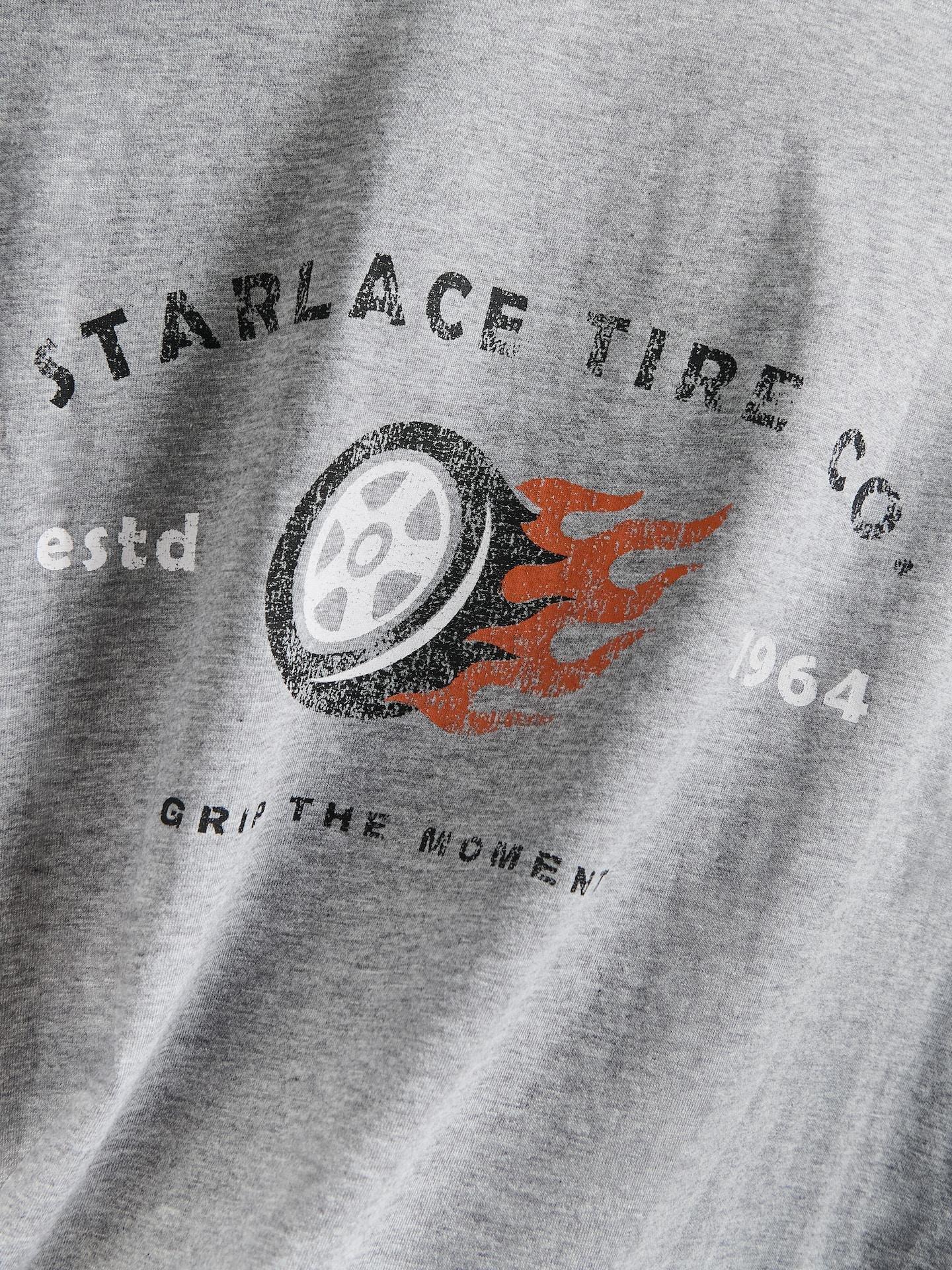 Grey Boxy Cut T-Shirt With Back Print, Light grey, large image number 4