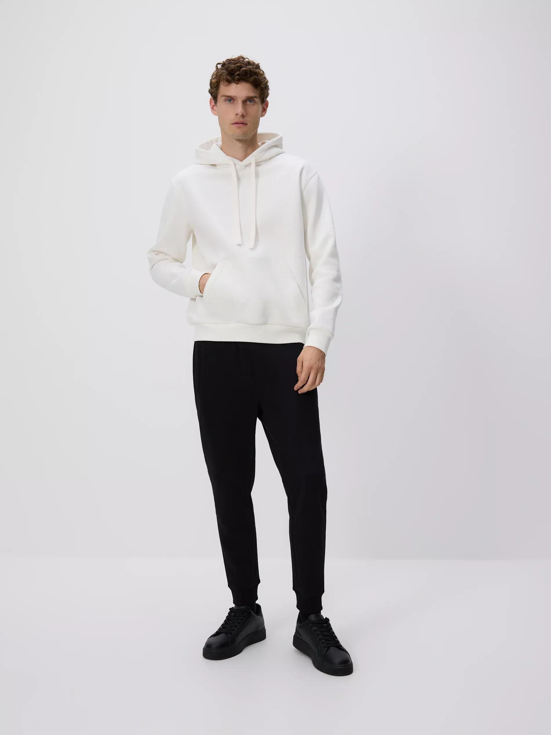 Cream Regular Fit Hoodie, , large image number 4