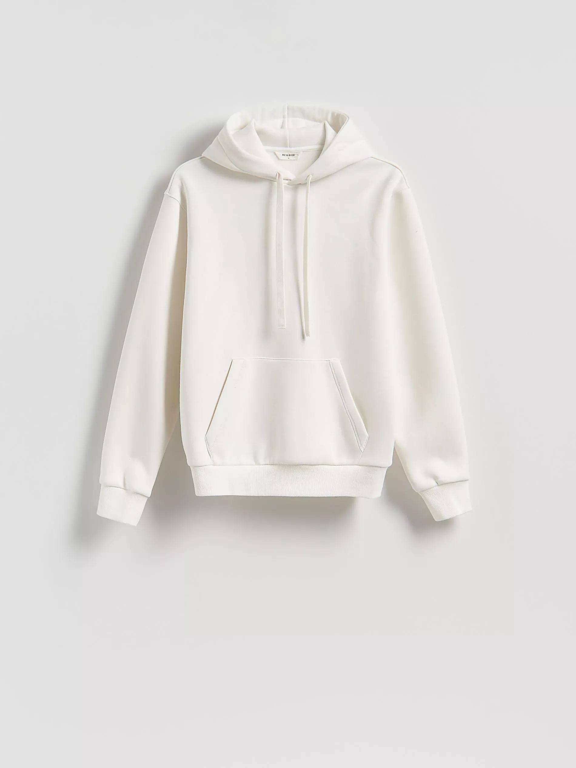 Cream Regular Fit Hoodie, , large image number 5