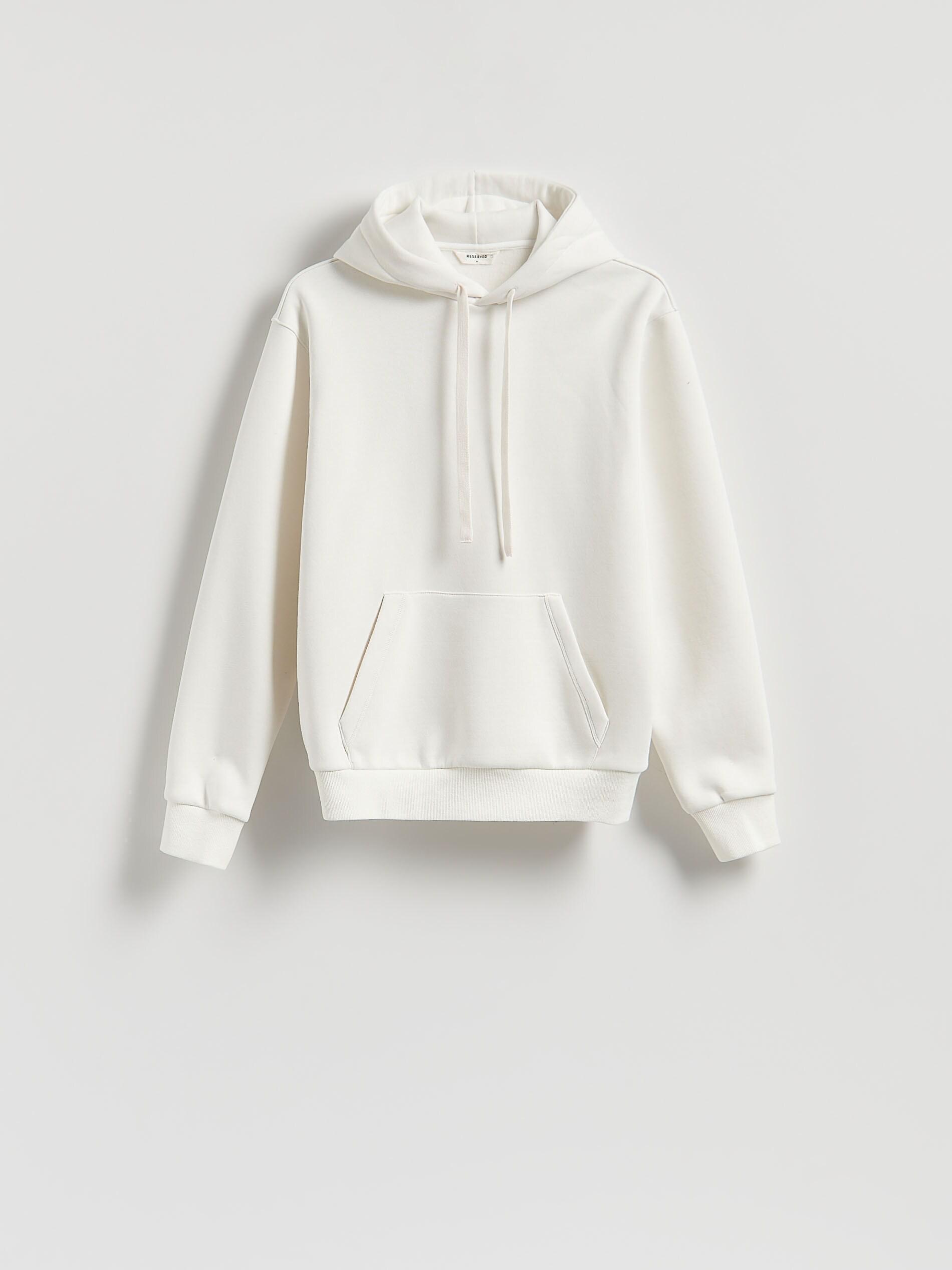 Cream Regular Fit Hoodie, Ivory, large image number 5