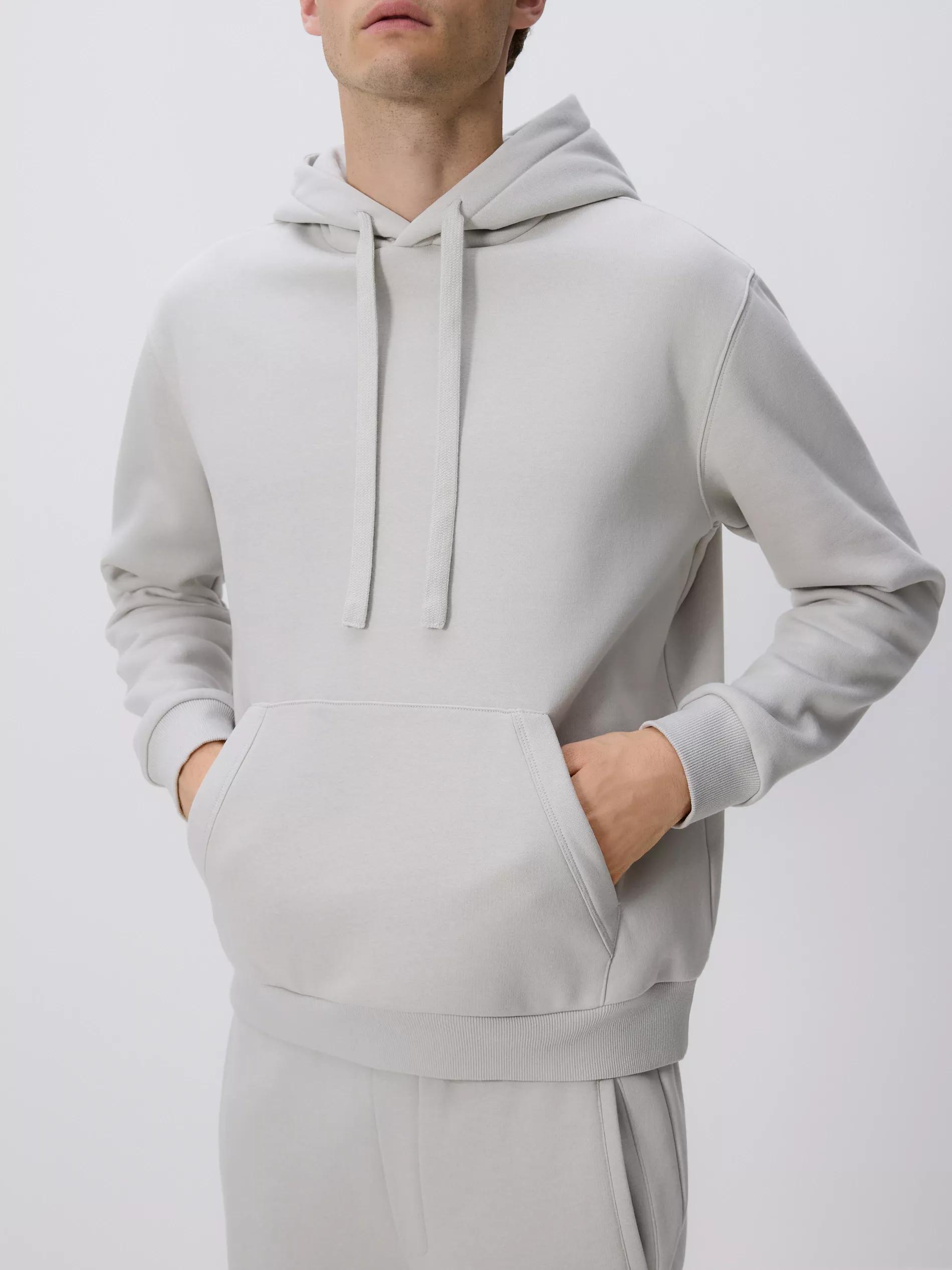 Grey Regular Fit Hoodie, , large image number 1
