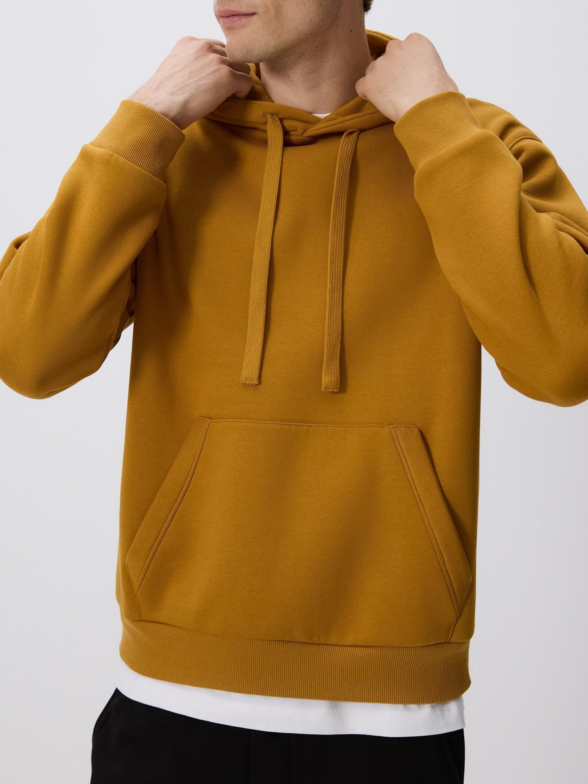 Yellow Regular Fit Hoodie, Yellow, medium