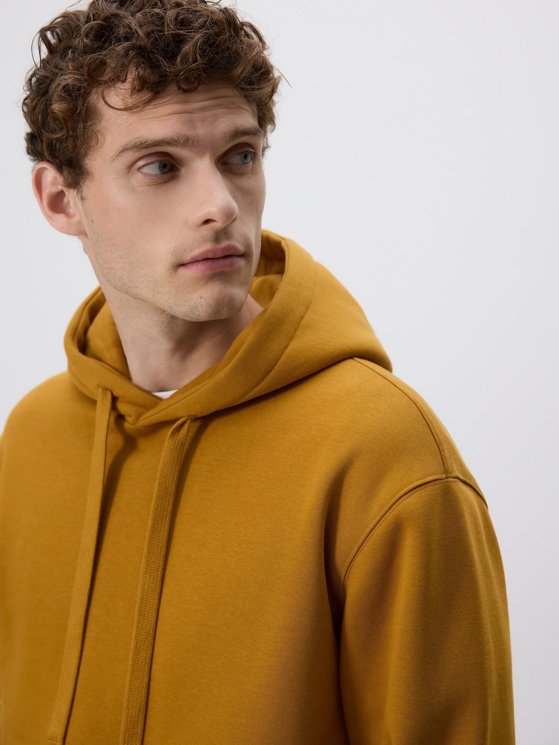 Yellow Regular Fit Hoodie, Yellow, medium