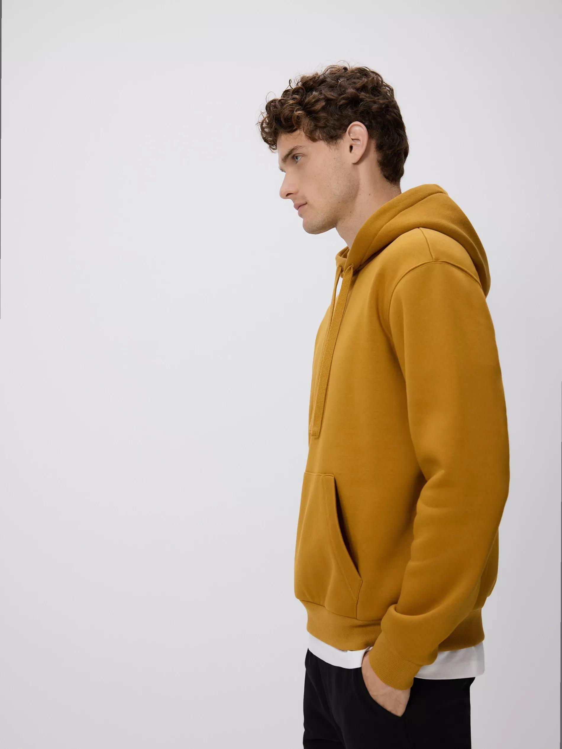 Yellow Regular Fit Hoodie, , large image number 3