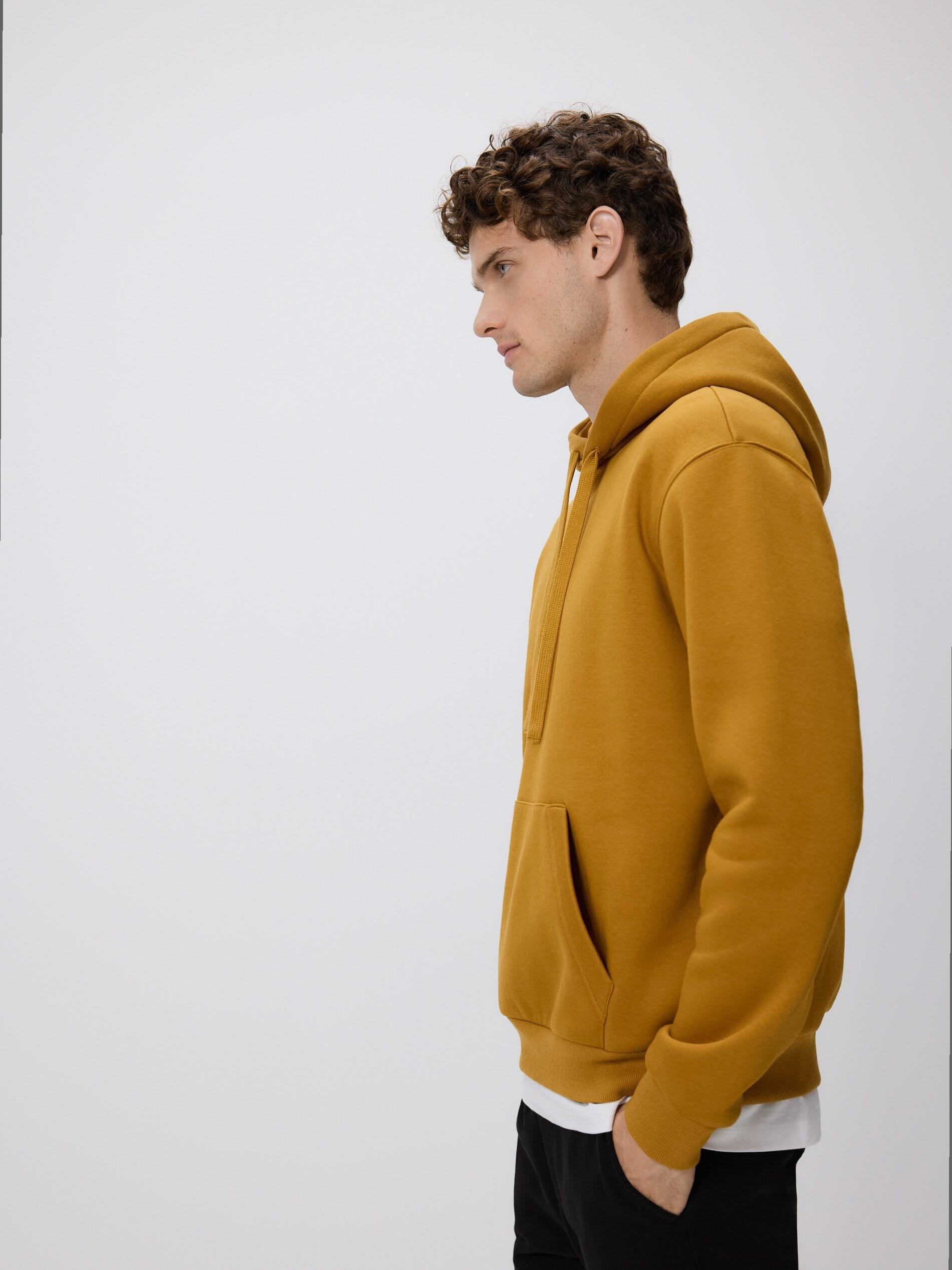 Yellow Regular Fit Hoodie, Yellow, large image number 3