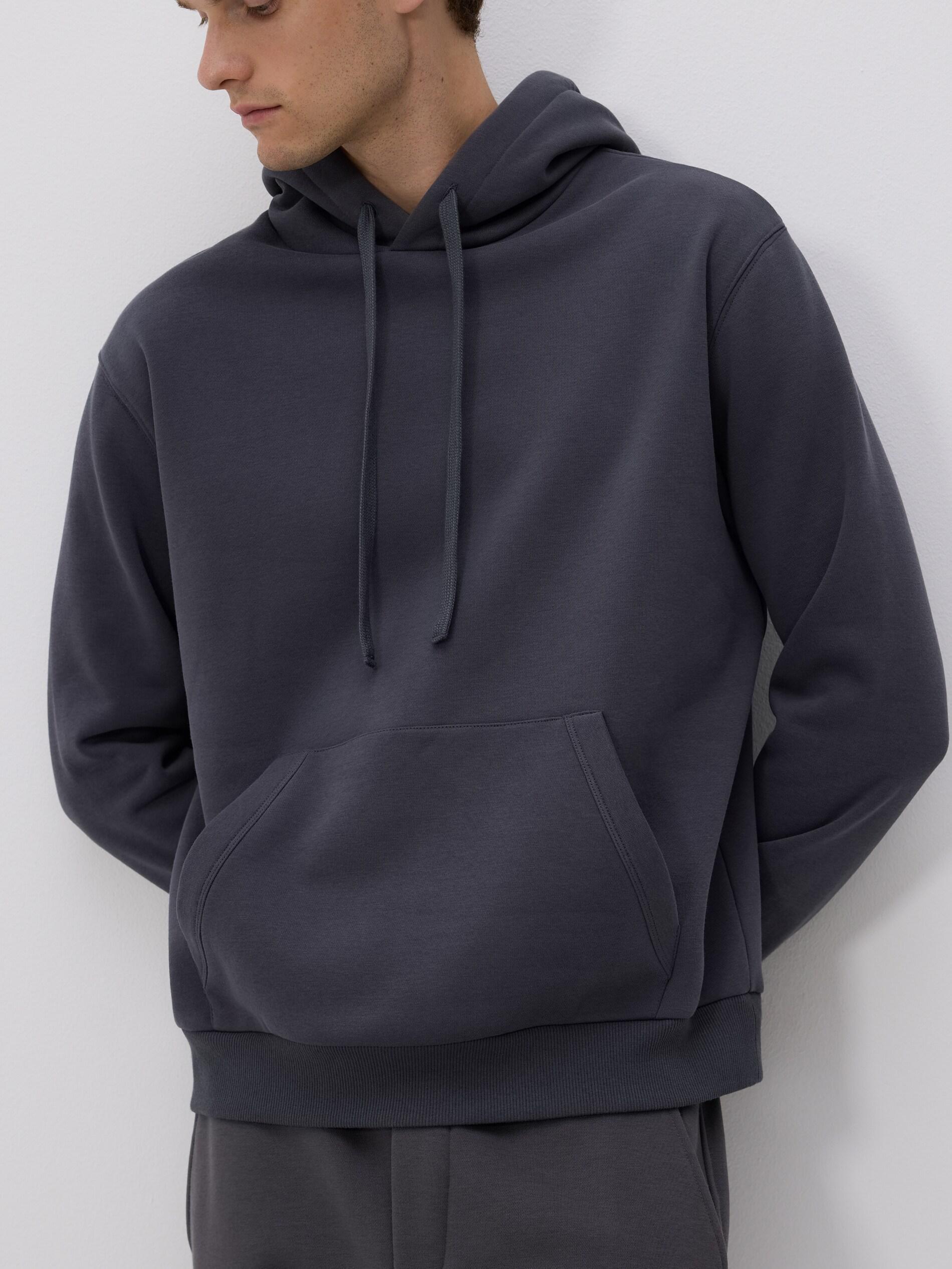 Grey Regular Fit Hoodie, Grey, large image number 1