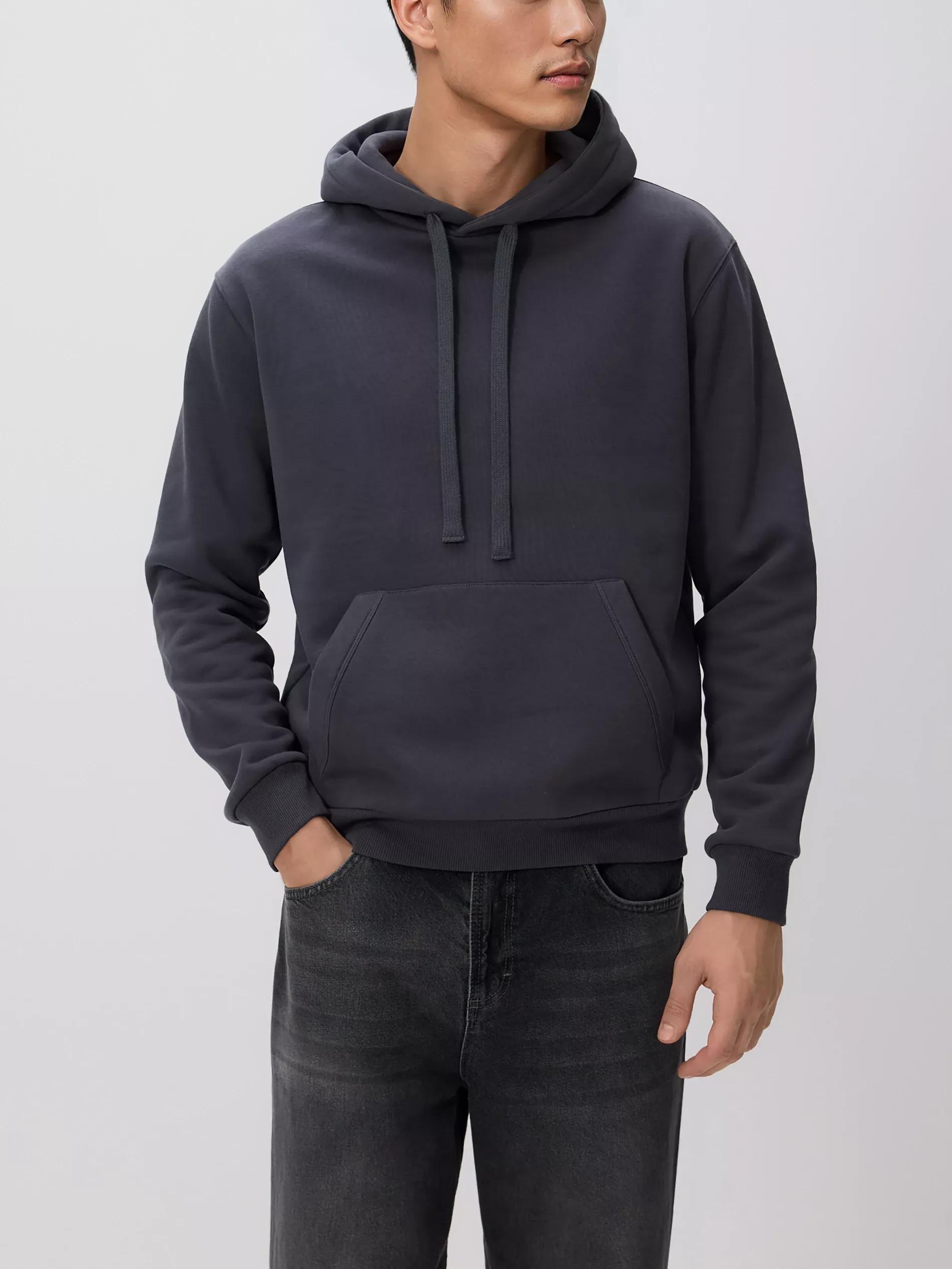 Grey Regular Fit Hoodie, Grey, medium