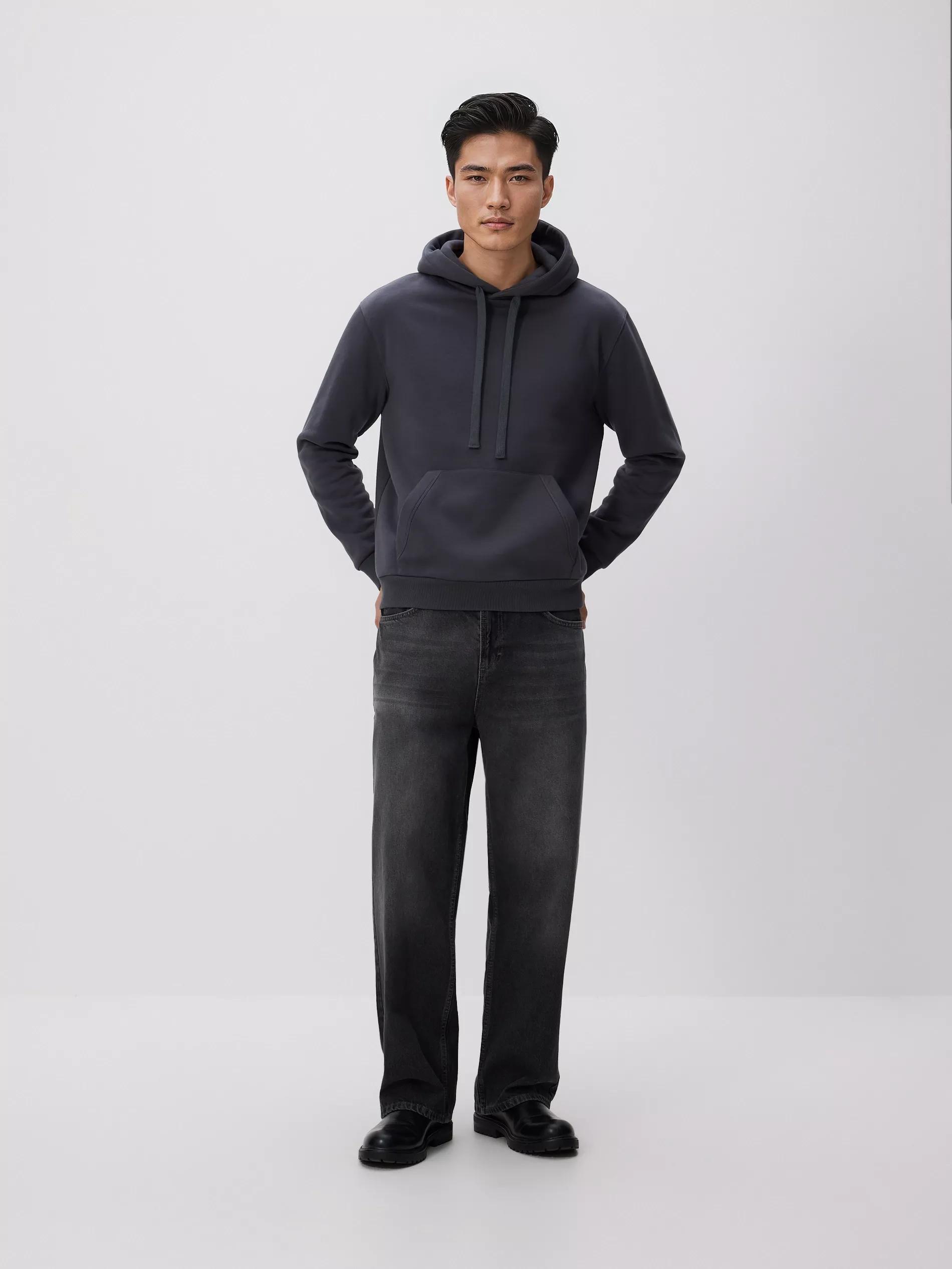 Grey Regular Fit Hoodie, Grey, medium