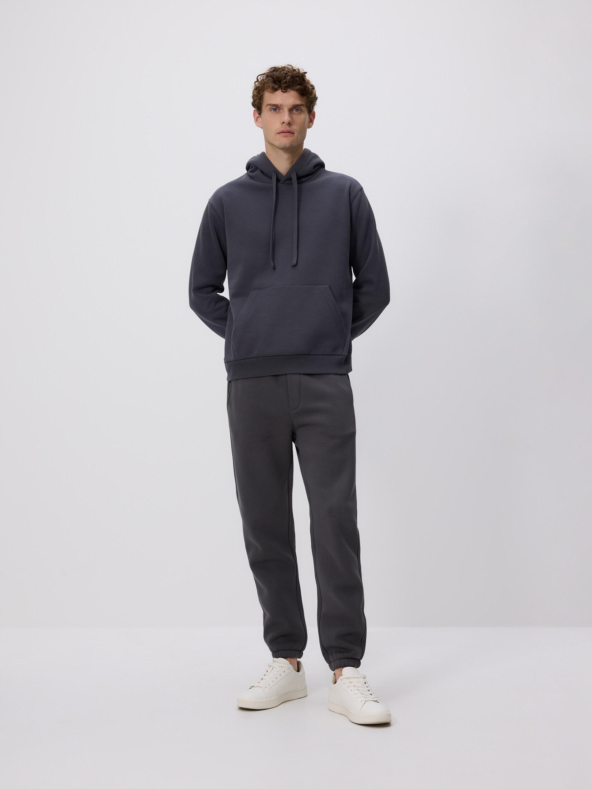 Grey Regular Fit Hoodie, Grey, large image number 4