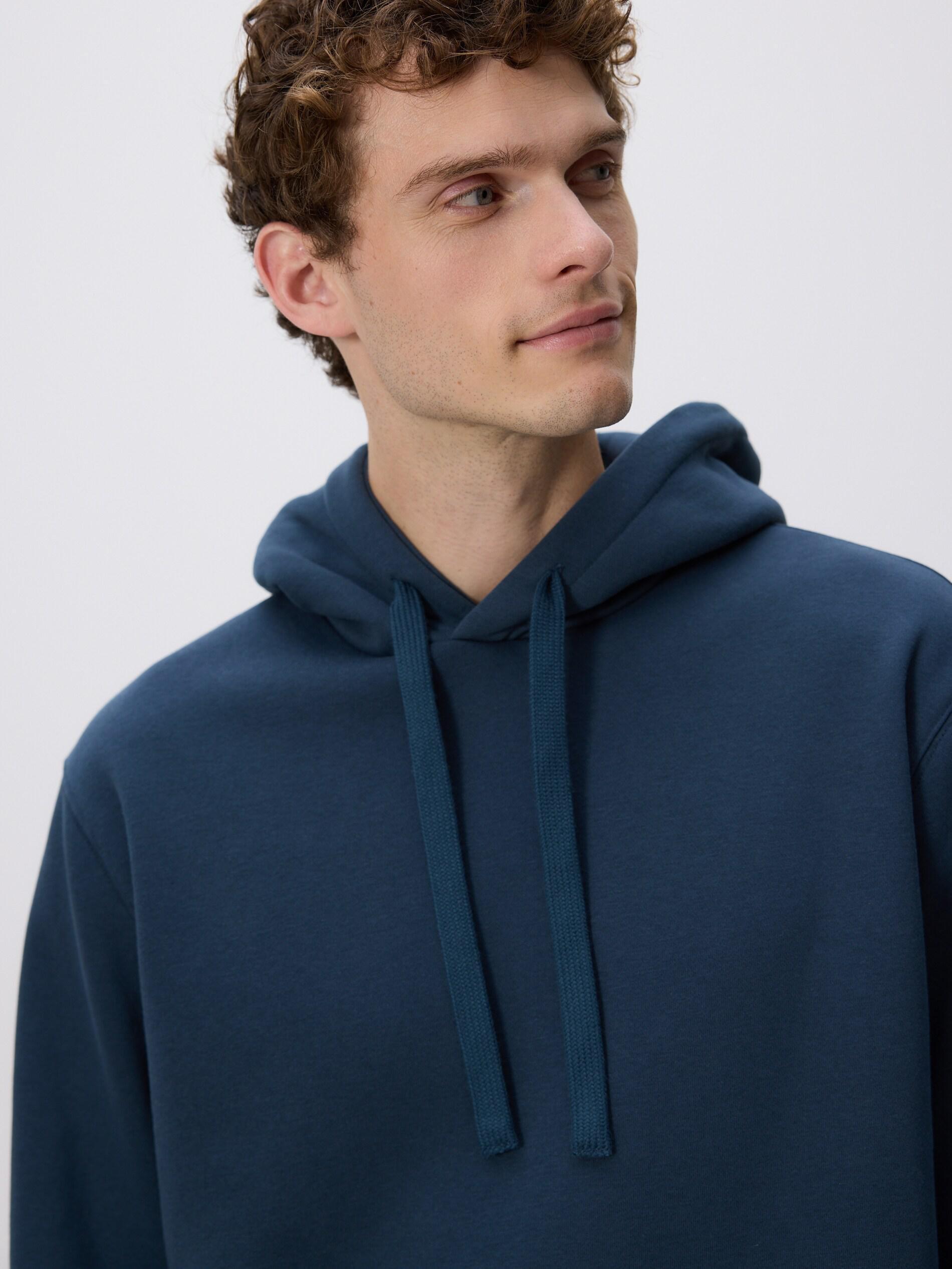 Navy Regular Fit Hoodie, Blue, medium