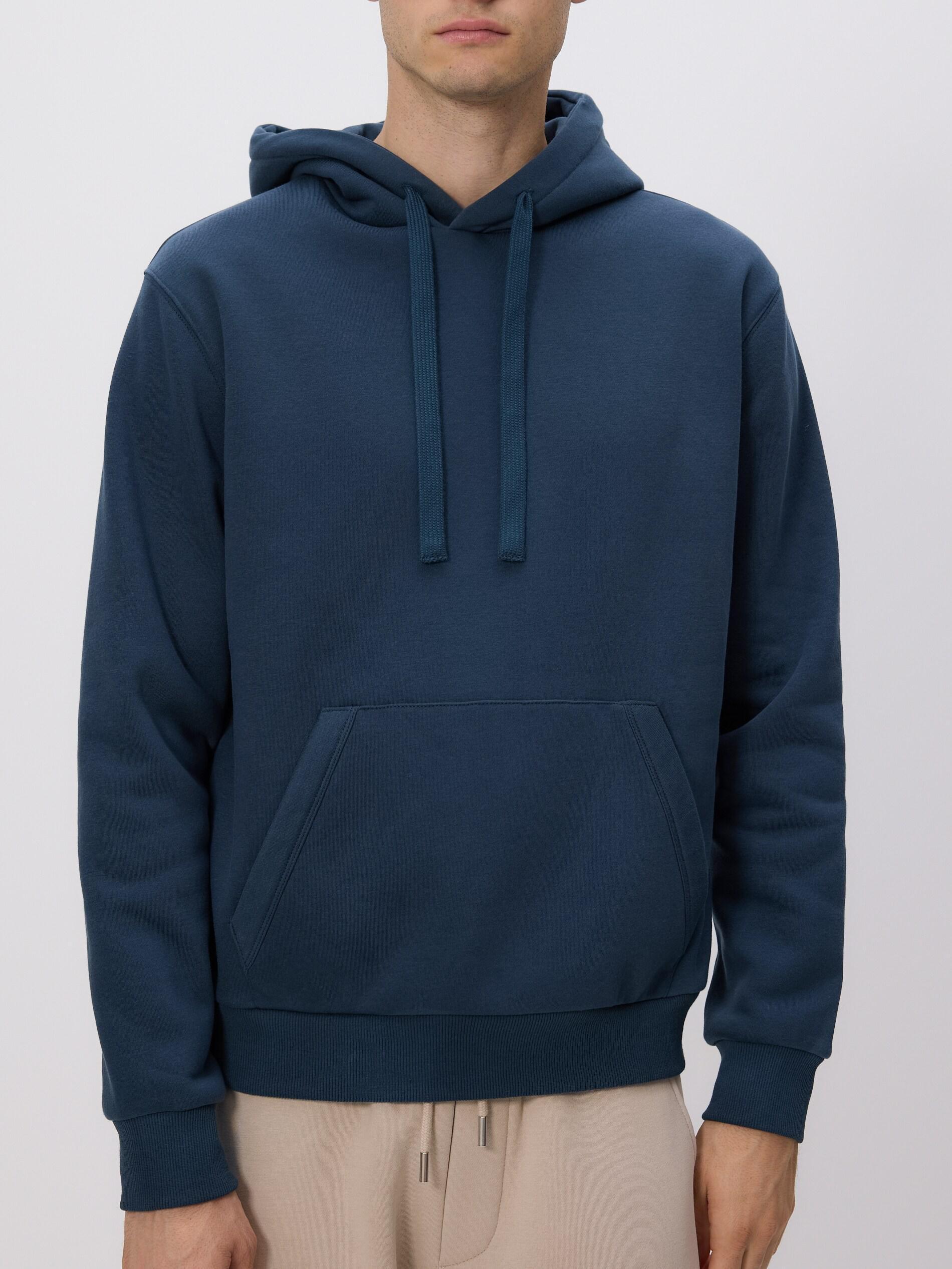 Navy Regular Fit Hoodie, Blue, large image number 1
