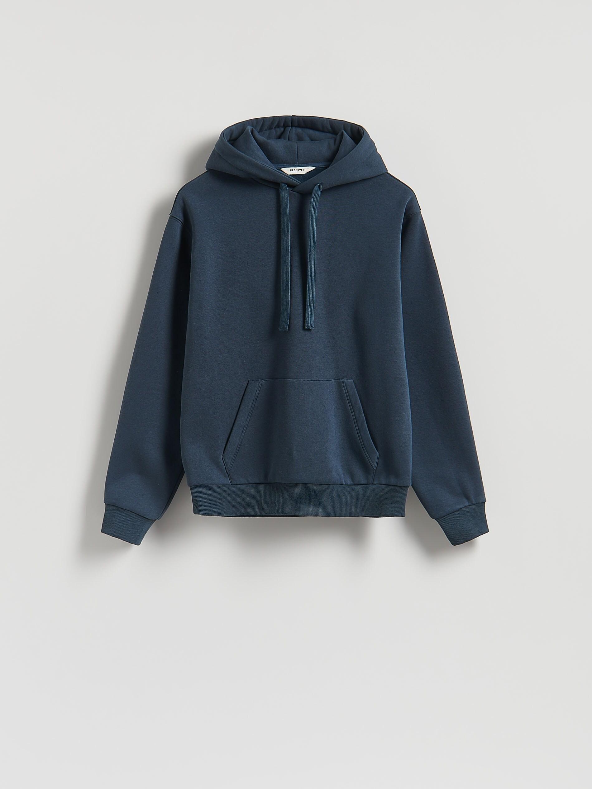 Navy Regular Fit Hoodie, Blue, large image number 5