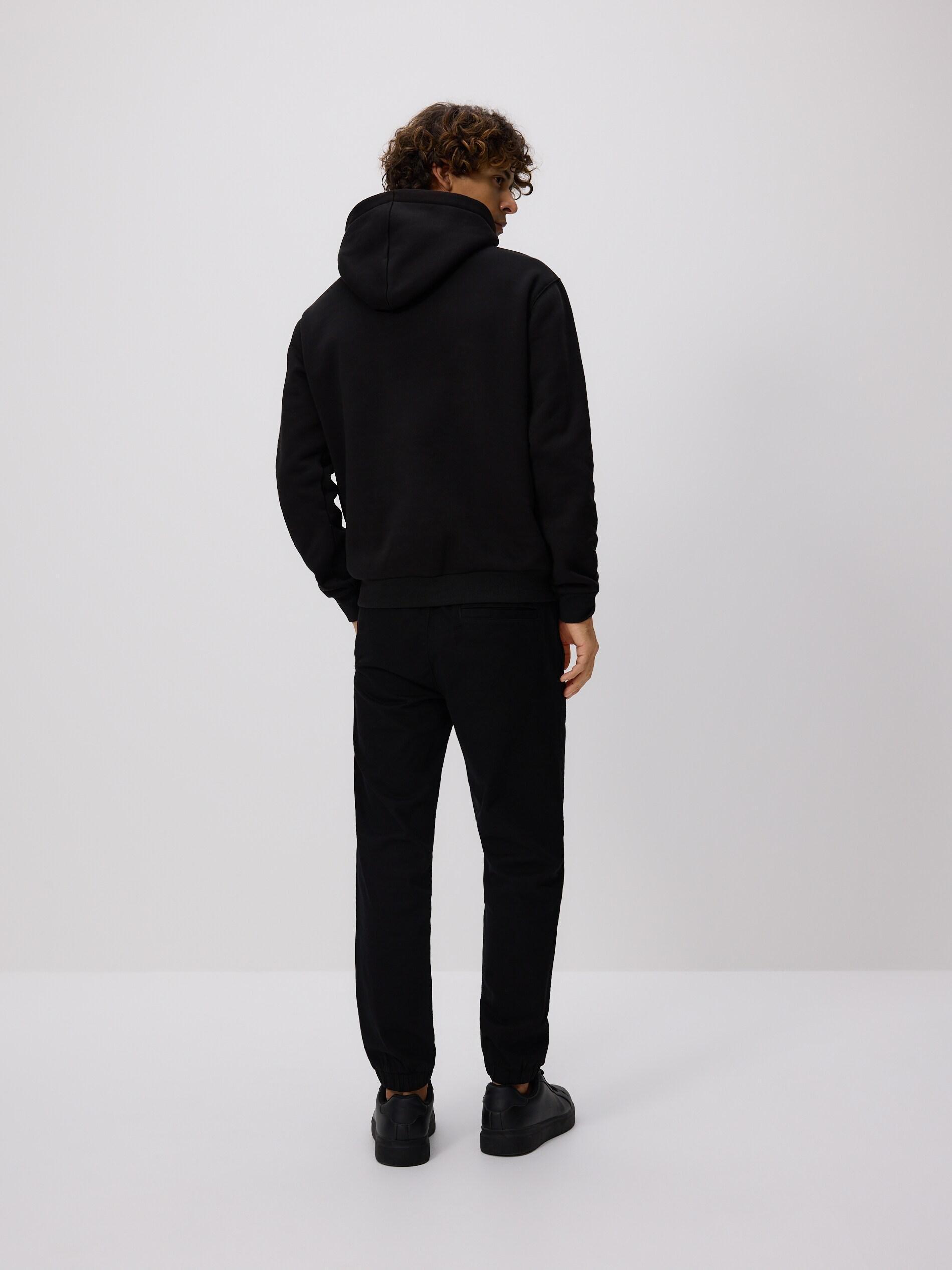 Black Regular Fit Hoodie, Black, large image number 3