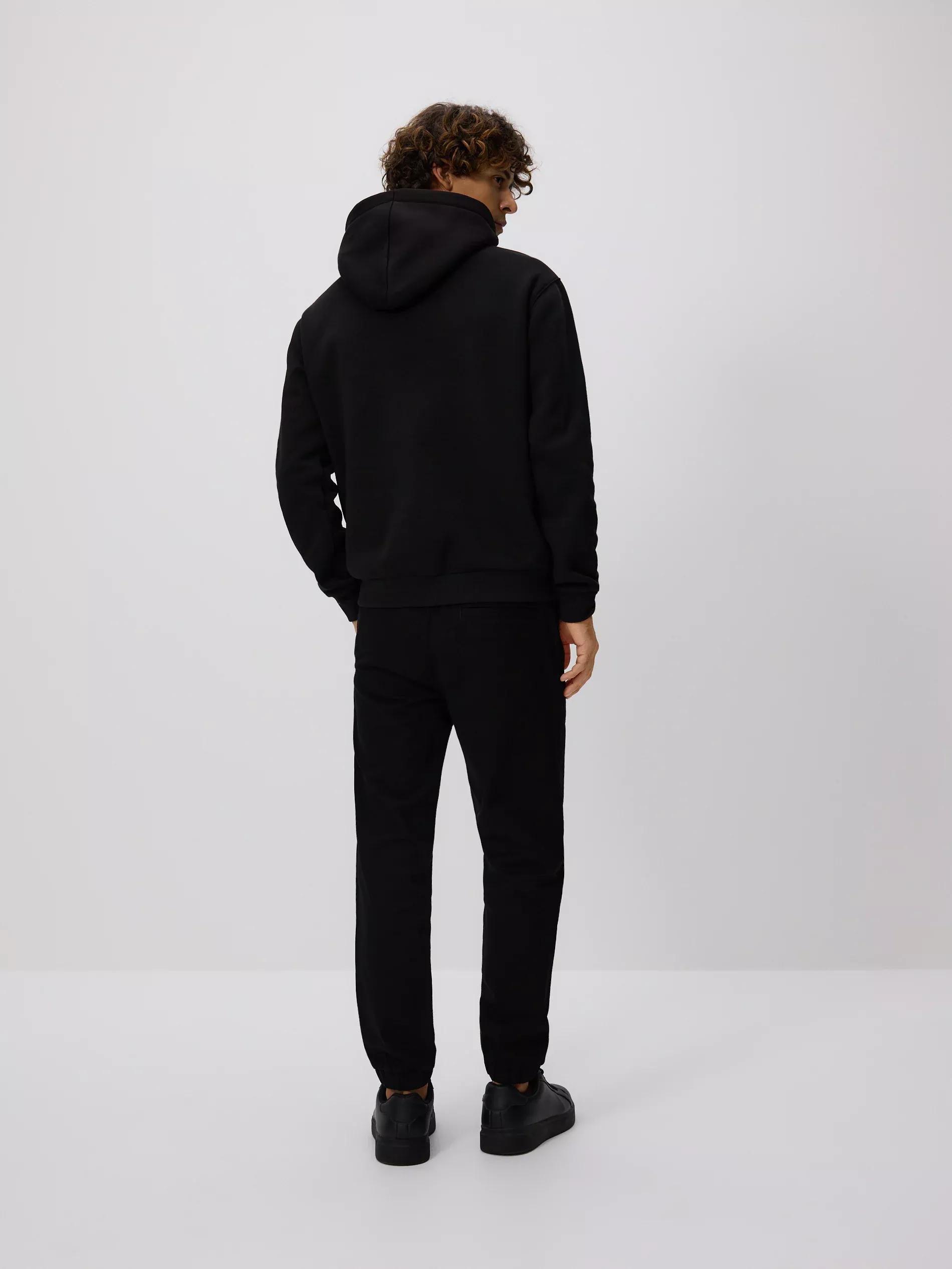 Black Regular Fit Hoodie, Black, large image number 3