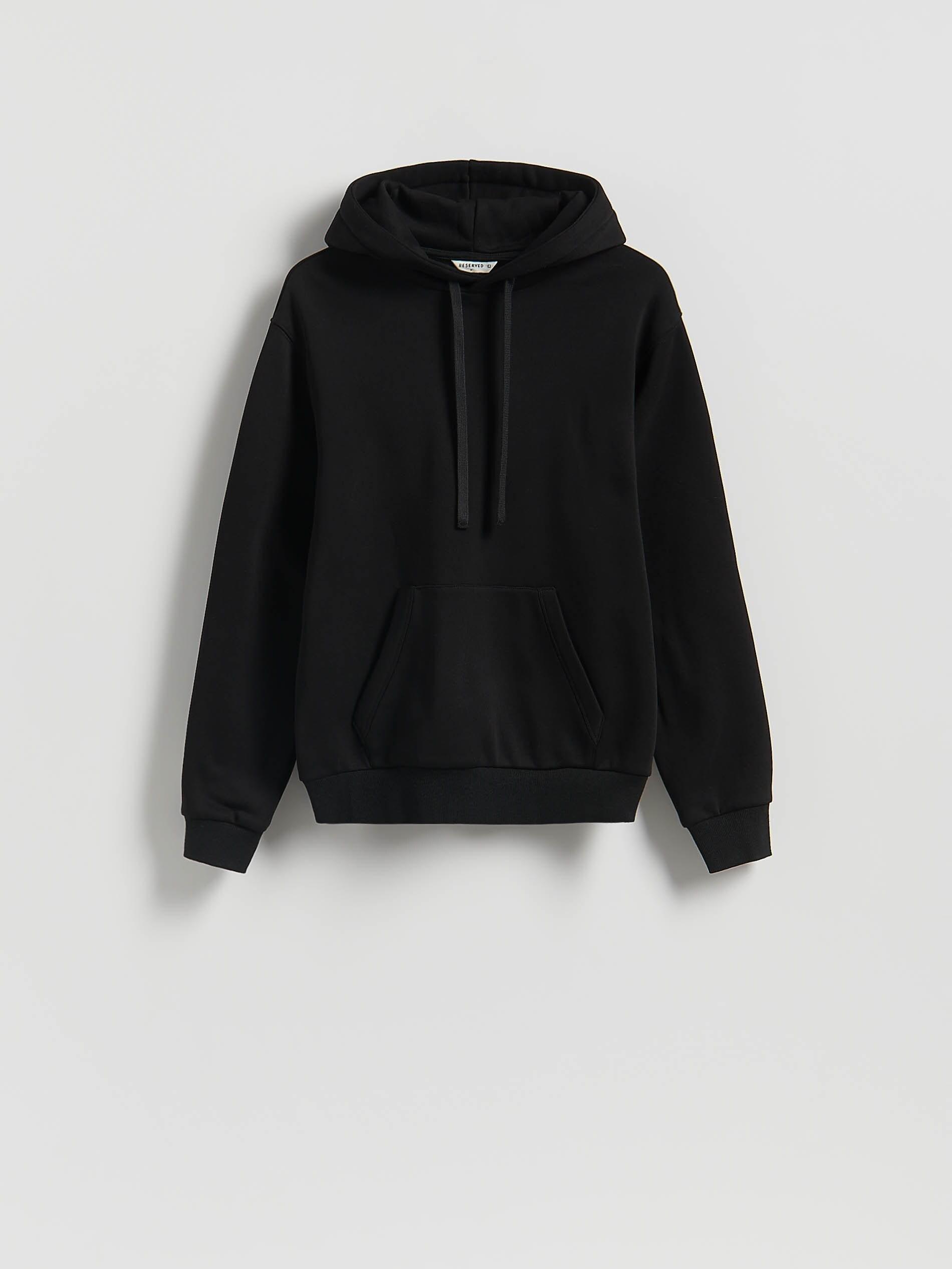 Black Regular Fit Hoodie, Black, large image number 4