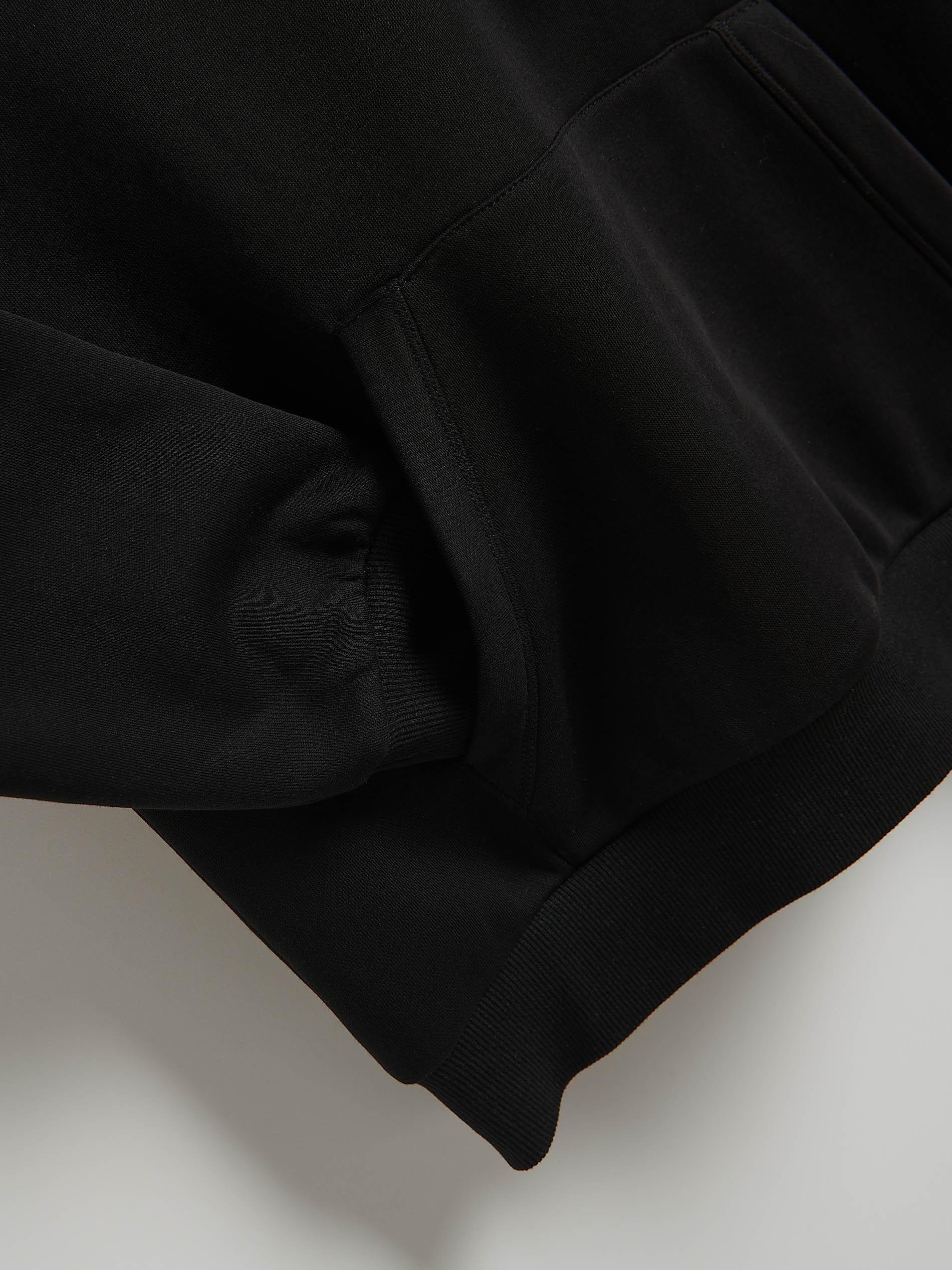 Black Regular Fit Hoodie, Black, large image number 5